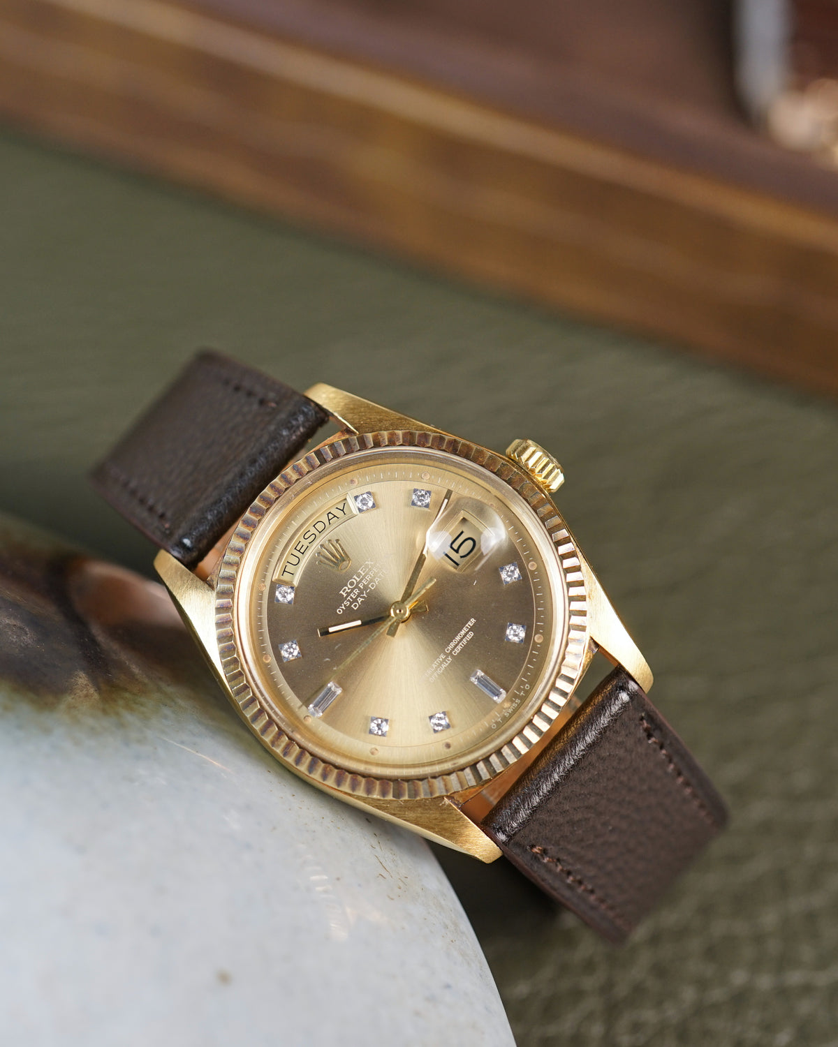 Rolex Day-Date ref. 1803 in 18k yellow gold with diamond dial