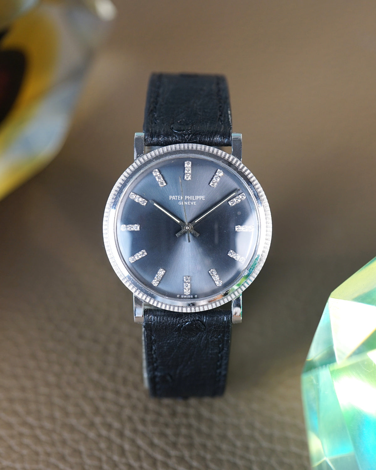 Patek Philippe Calatrava reference 3563 in white gold, diamond indices