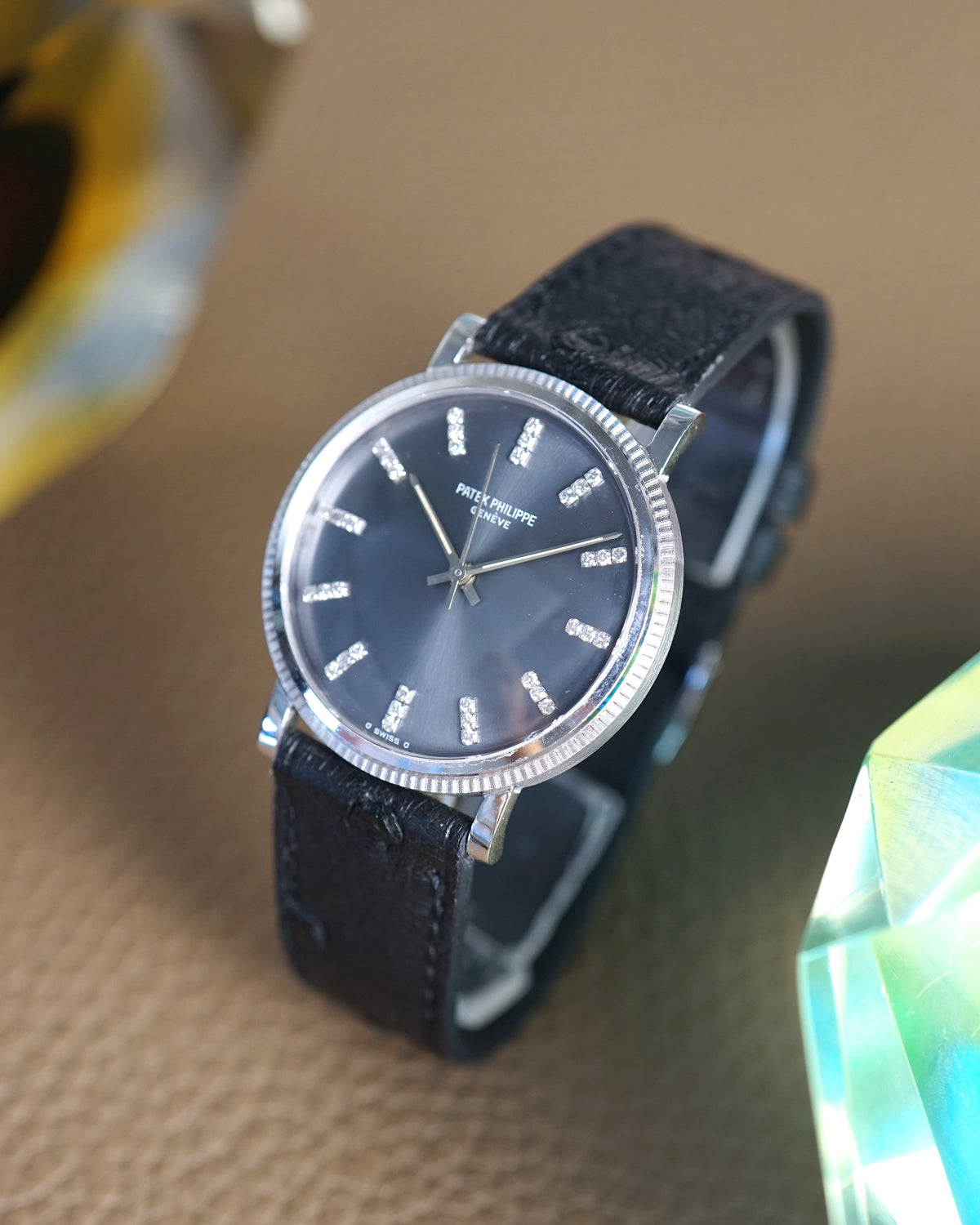 Patek Philippe Calatrava reference 3563 in white gold, diamond indices