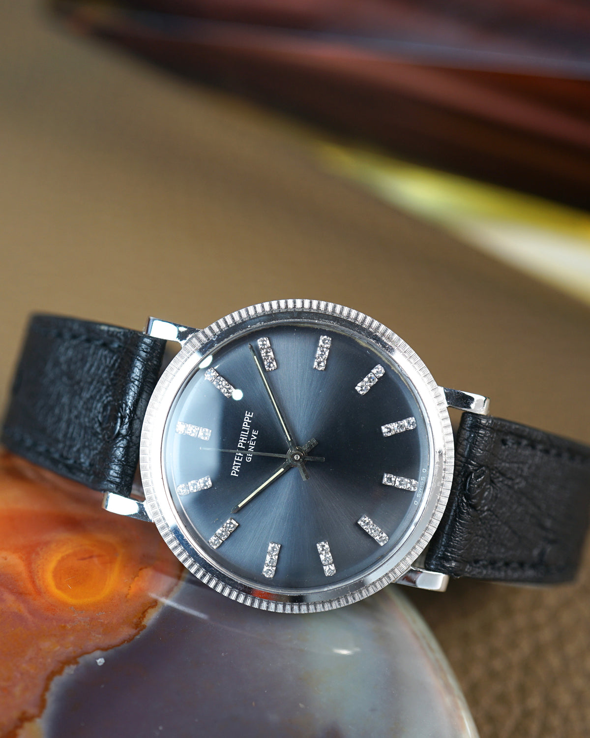 Patek Philippe Calatrava reference 3563 in white gold, diamond indices