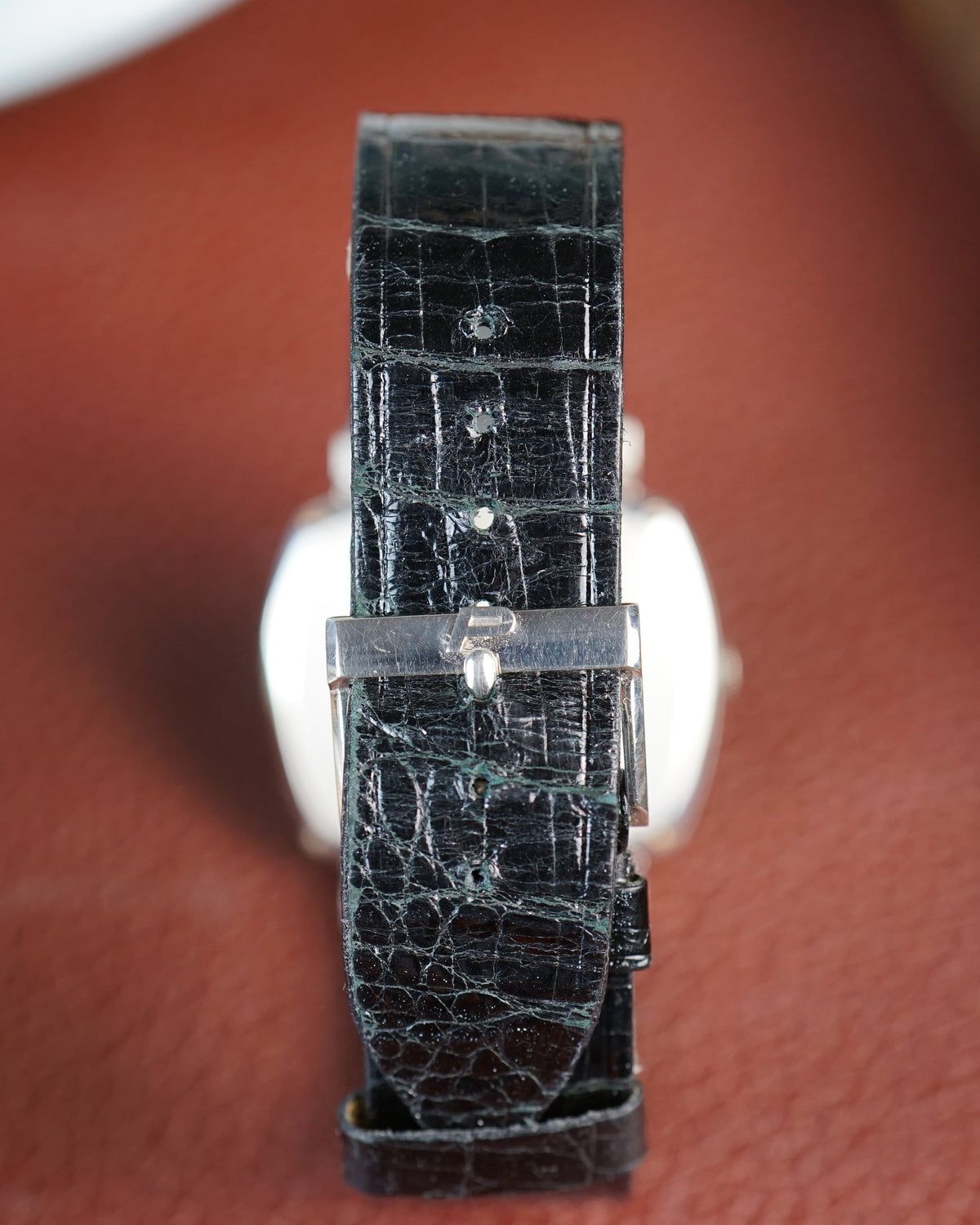 1980s Piaget hobnail cushion in white gold, ref. 12448