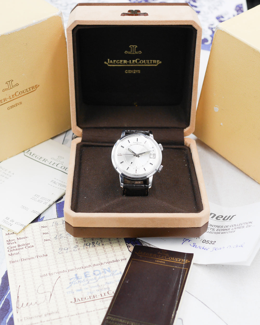 1970s Jaeger-Lecoultre Memovox 875.42 Speed Beat Full Set