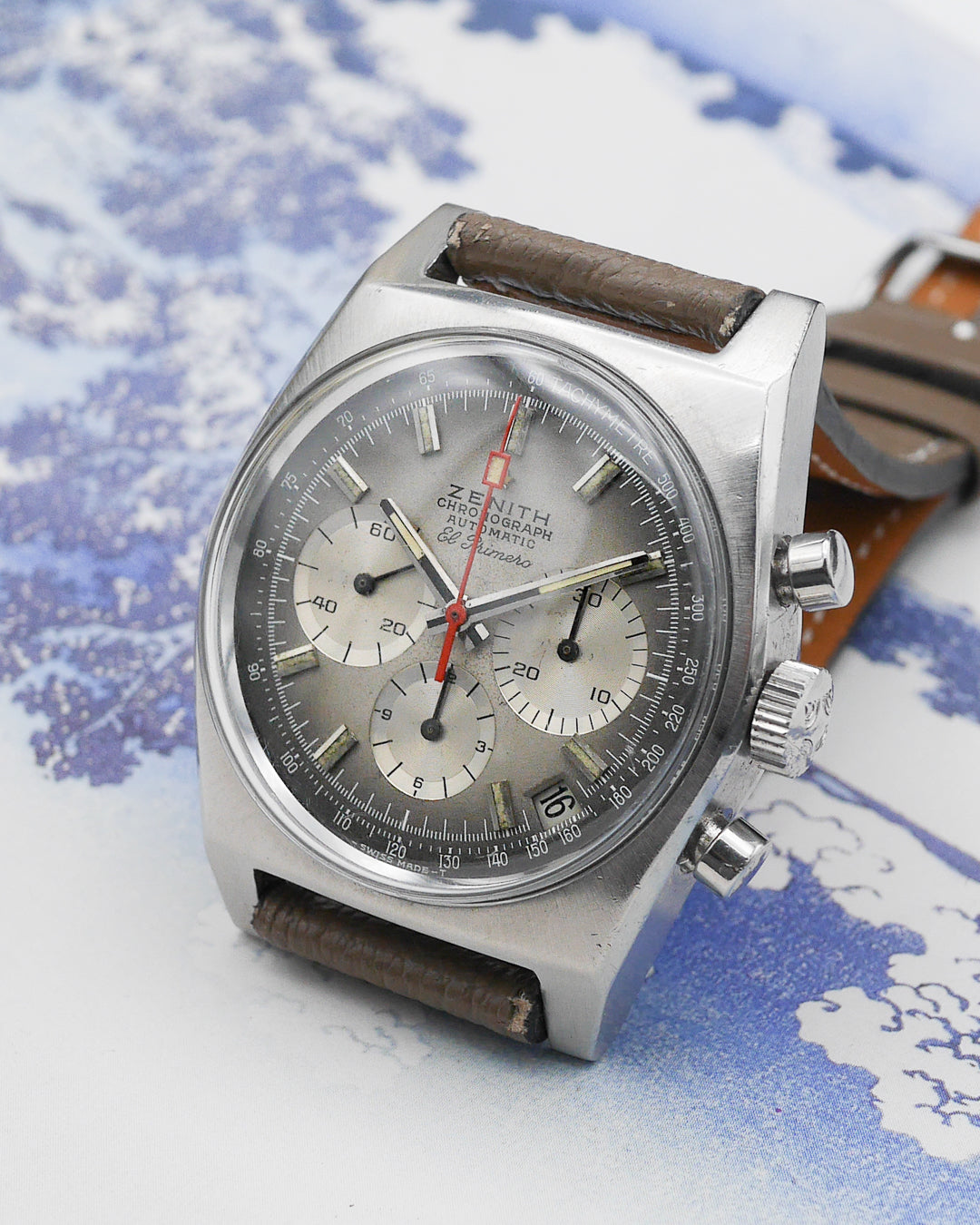 1969 Zenith A385 El Primero chronograph grey dial