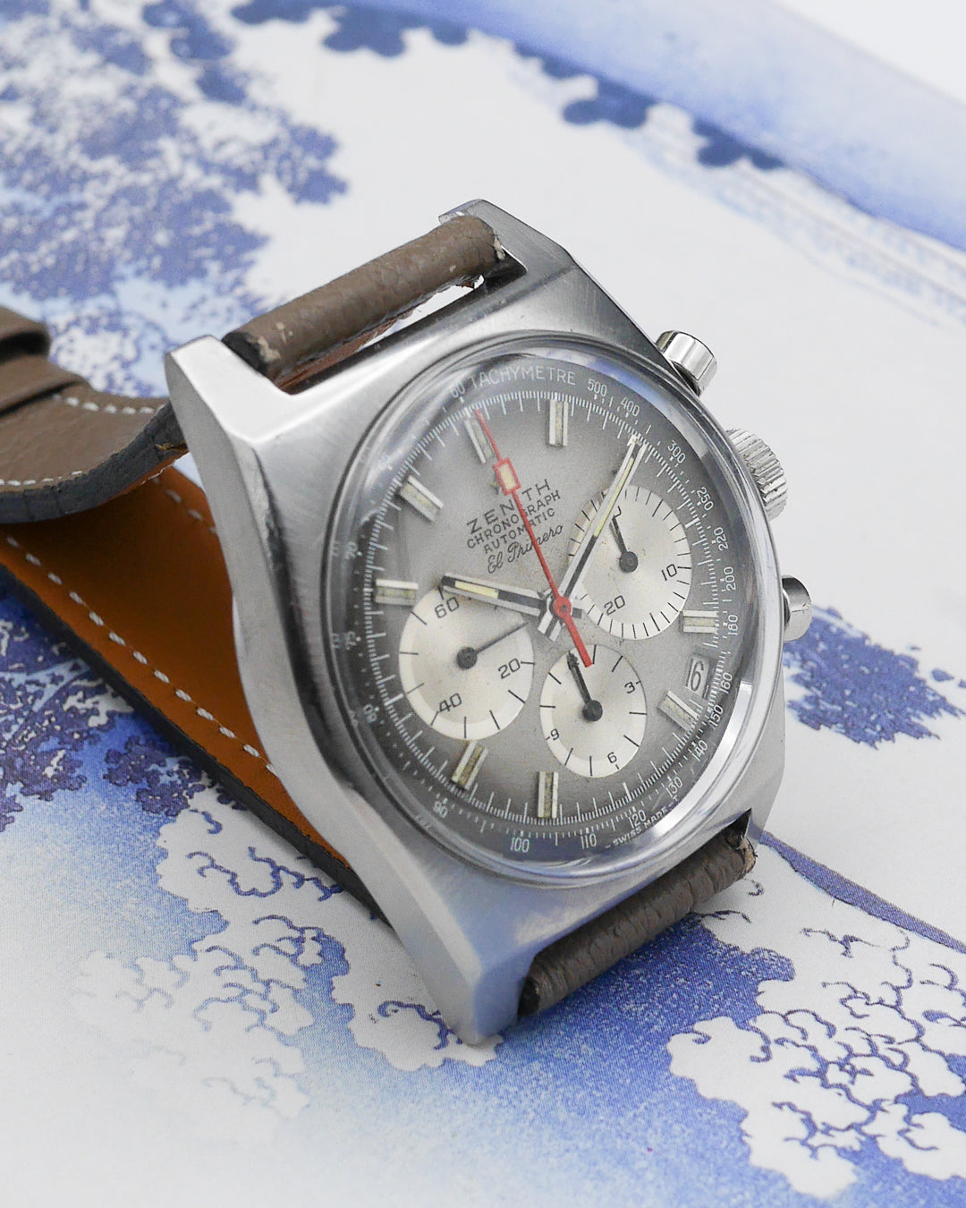 1969 Zenith A385 El Primero chronograph grey dial