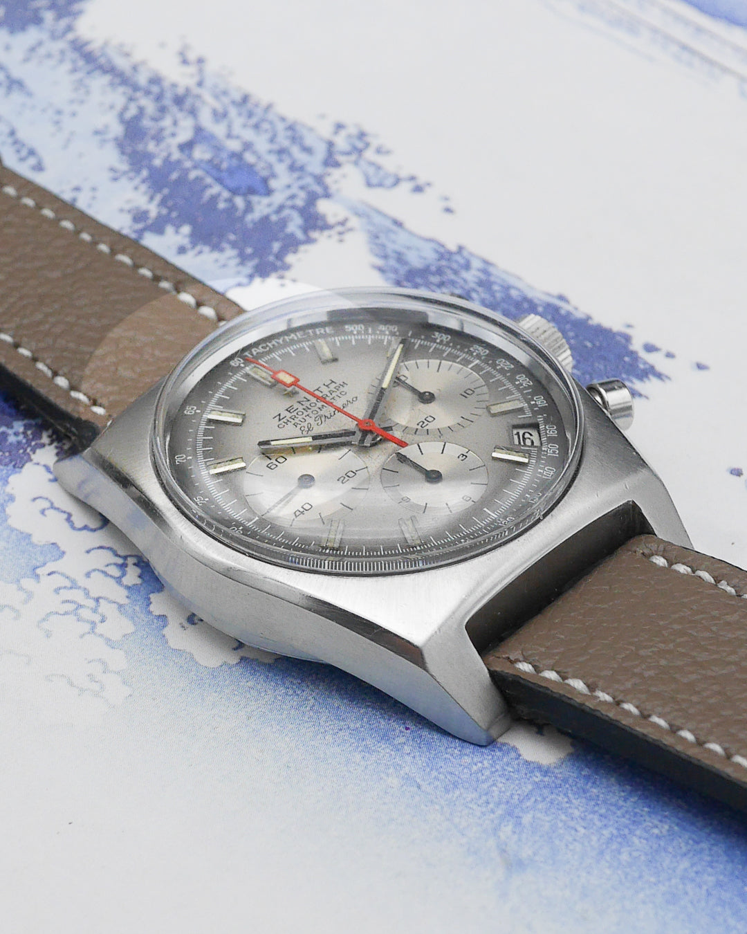 1969 Zenith A385 El Primero chronograph grey dial