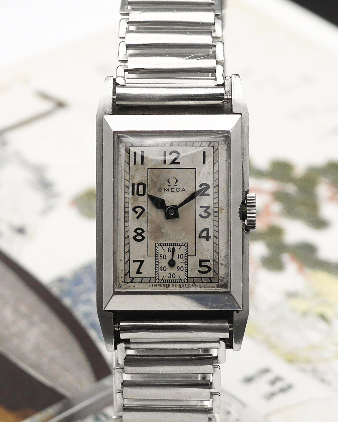 1930s Omega Curvex cal. T17 "Importé de Suisse" with Gay Fr?res bracelet