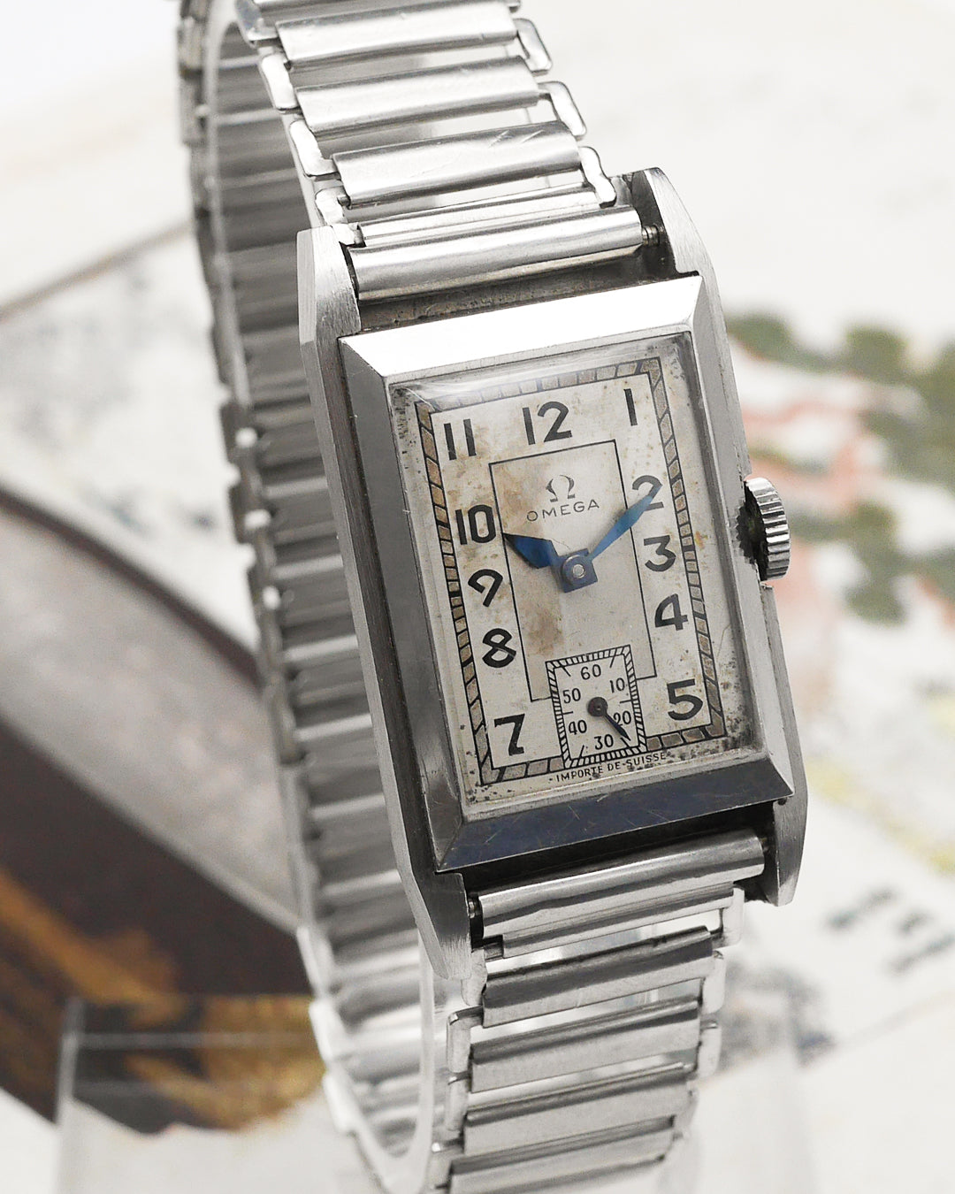 1930s Omega Curvex cal. T17 "Importé de Suisse" with Gay Fr?res bracelet