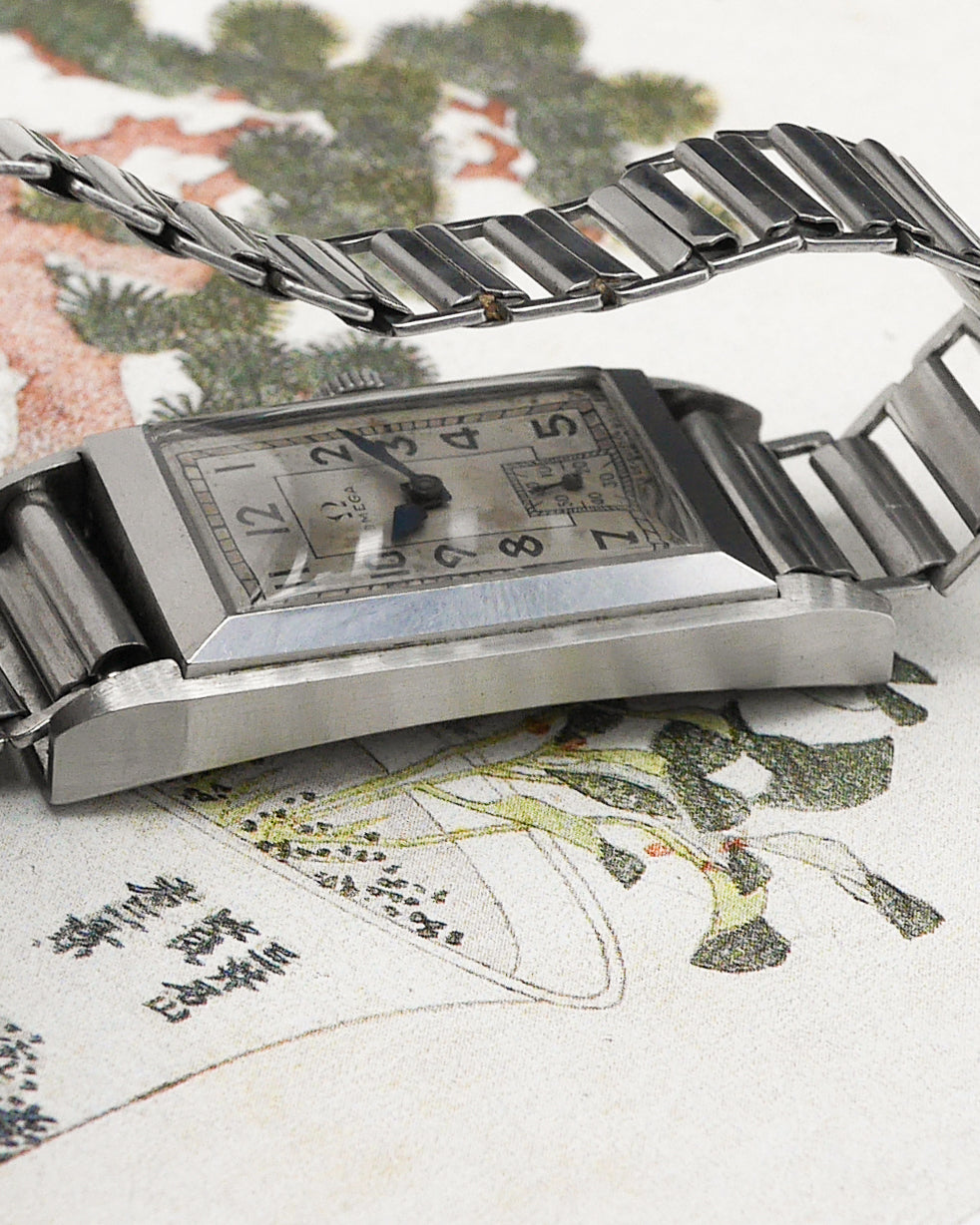 1930s Omega Curvex cal. T17 "Importé de Suisse" with Gay Fr?res bracelet