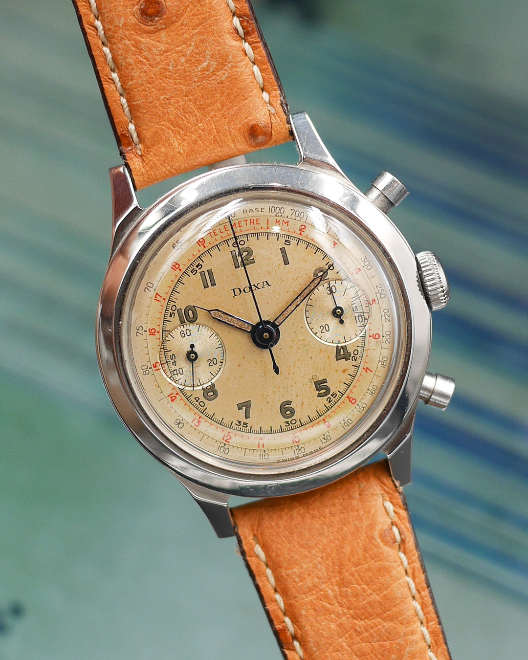1940s Doxa Spillman Valjoux 22 chronograph
