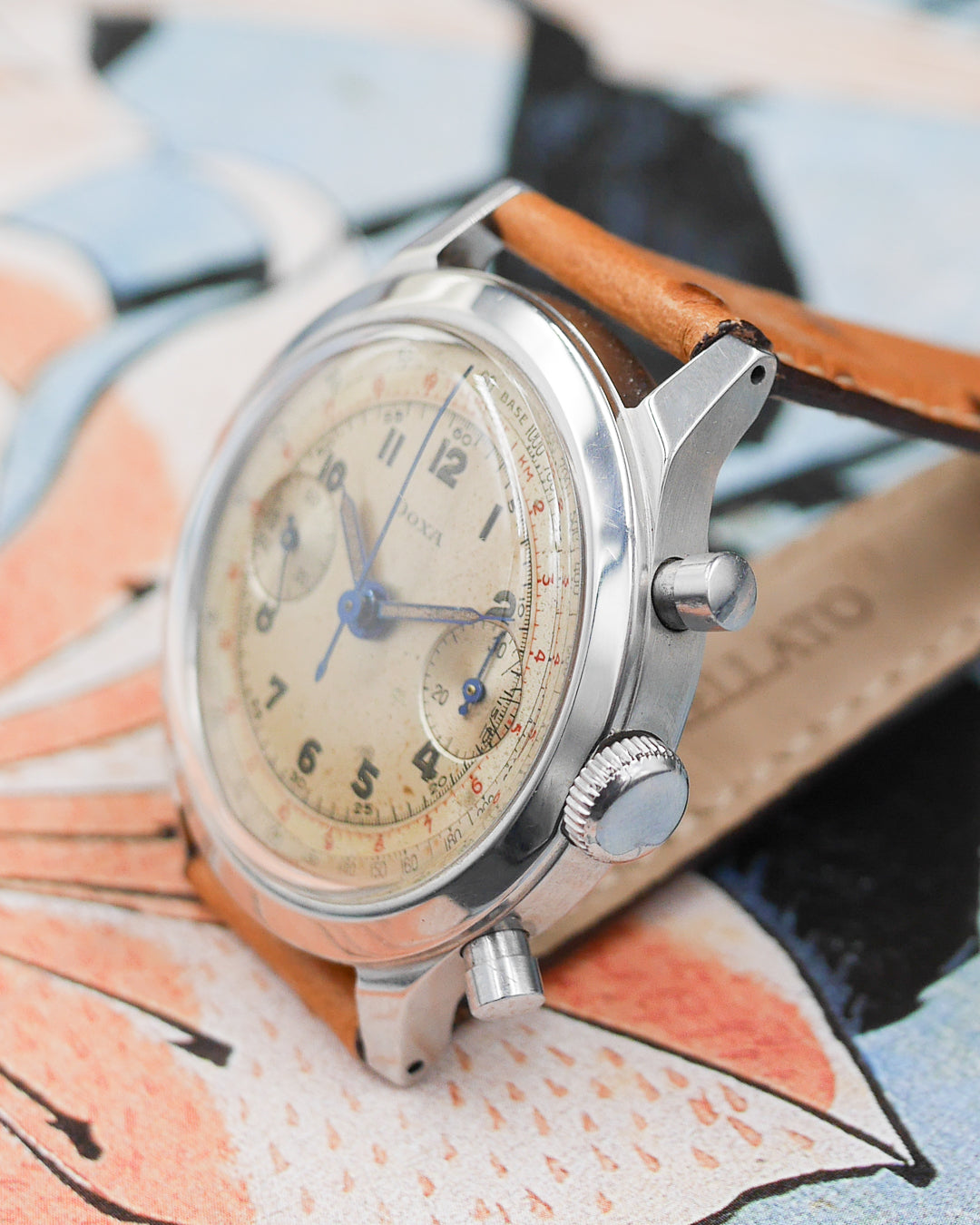 1940s Doxa Spillman Valjoux 22 chronograph