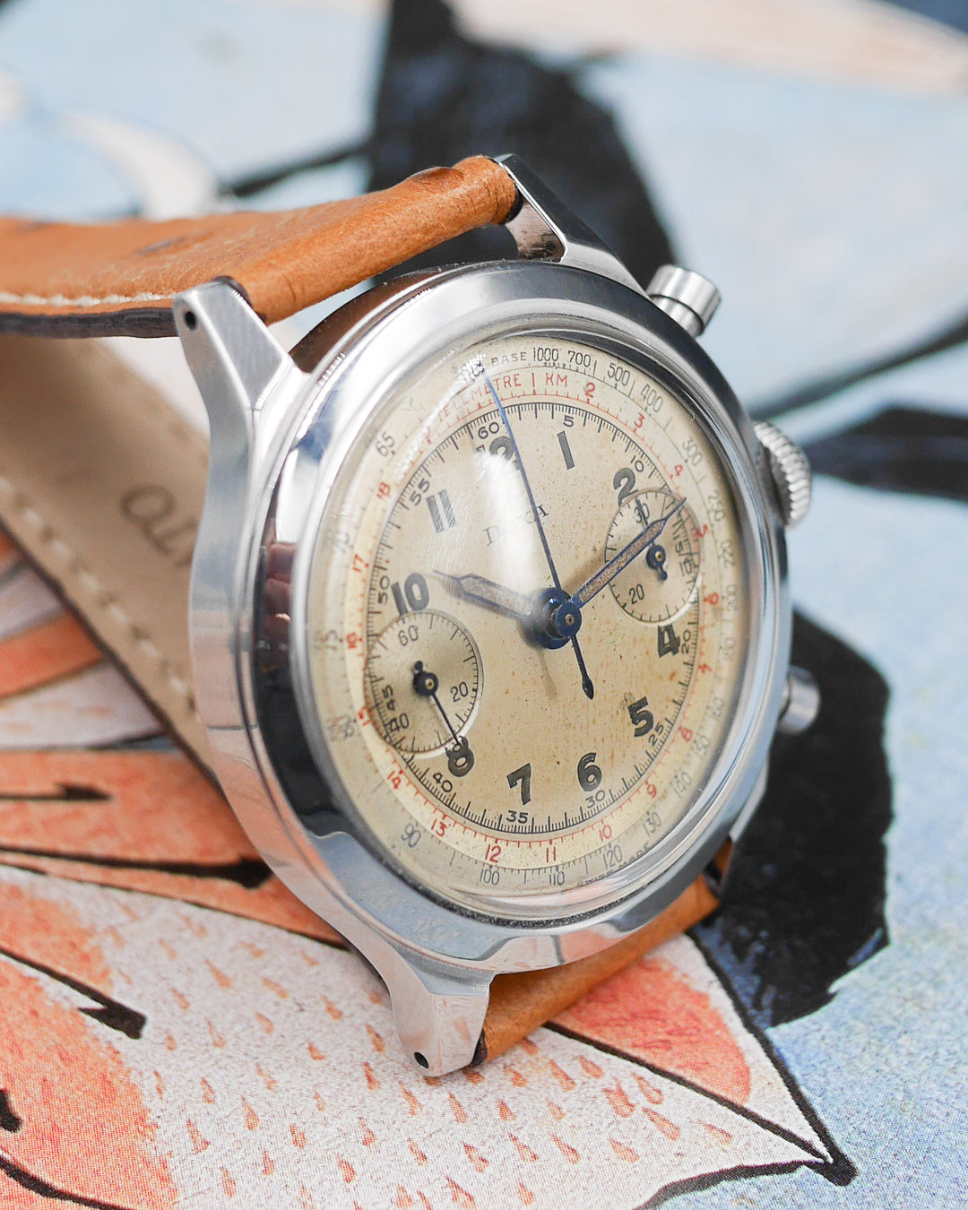 1940s Doxa Spillman Valjoux 22 chronograph