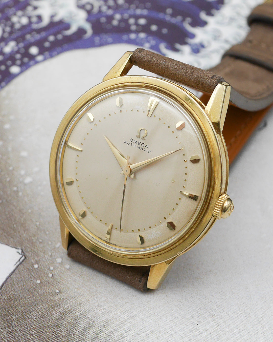 1952 rare Omega 2737SC oversized in 18kt gold
