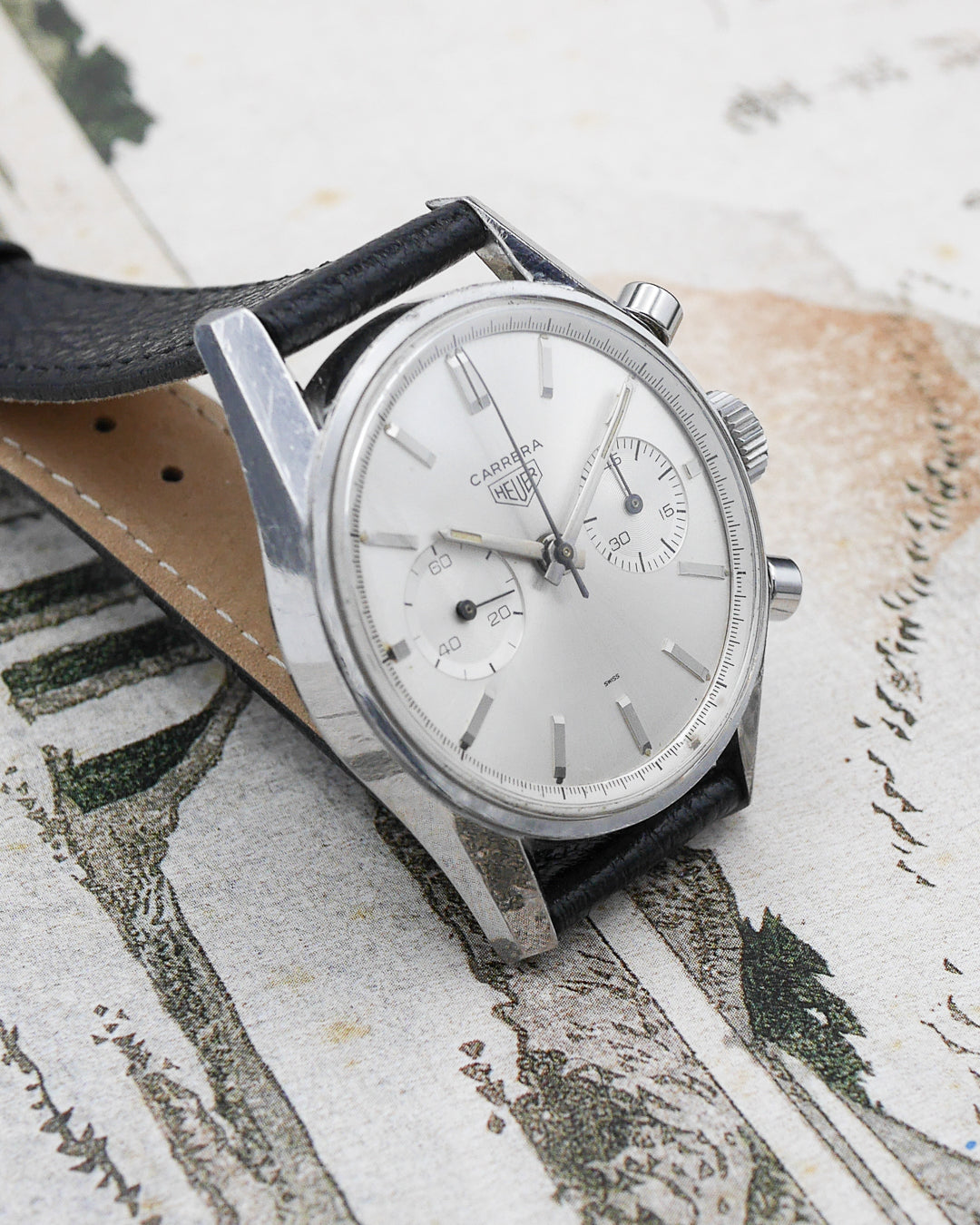 1960s Heuer Carrera 45 ref. 3647s Swiss only dial