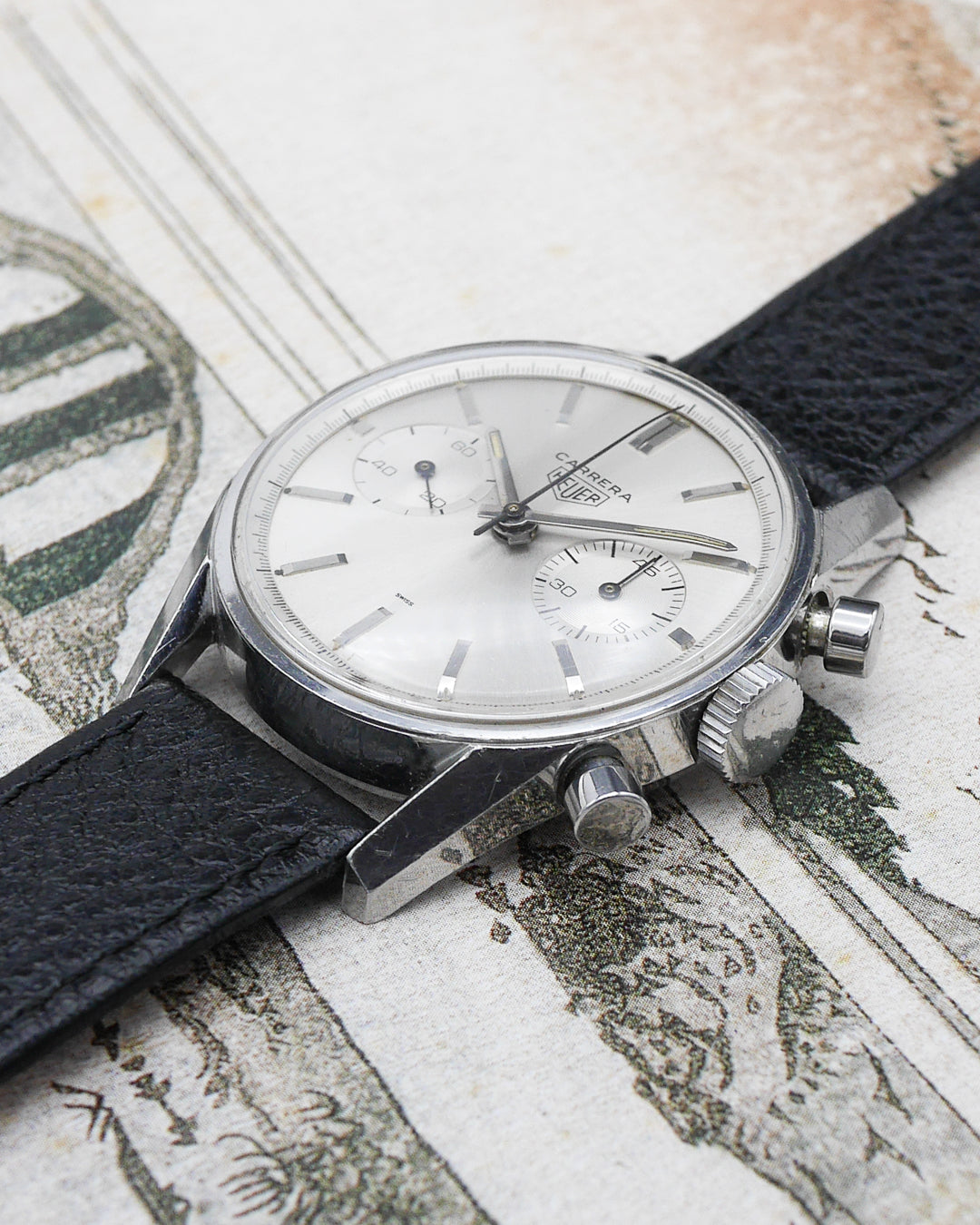 1960s Heuer Carrera 45 ref. 3647s Swiss only dial