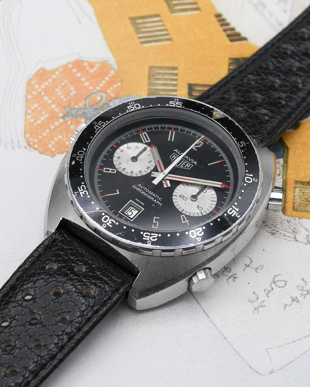 1970s Heuer Autavia 11630 Kenyan Air Force aka "Shauntavia"