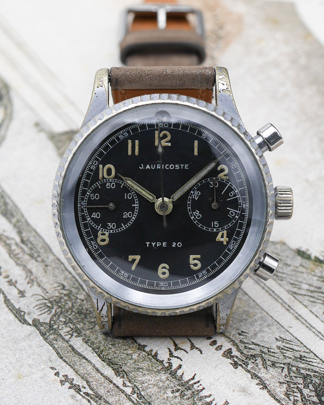 1954 Auricoste Chronographe Type XX flyback