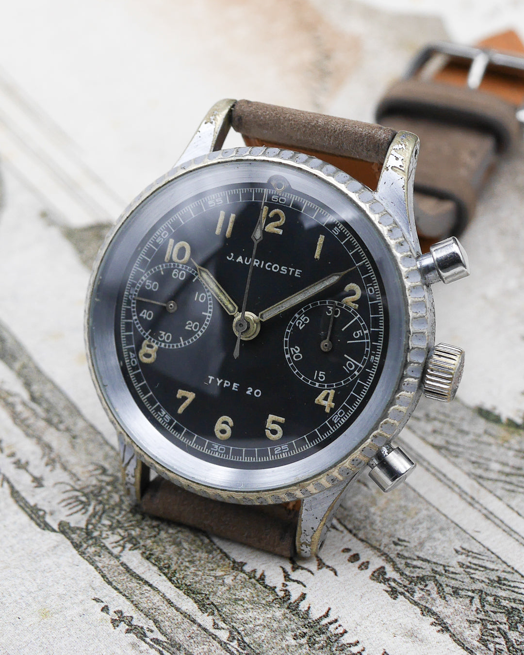 1954 Auricoste Chronographe Type XX flyback