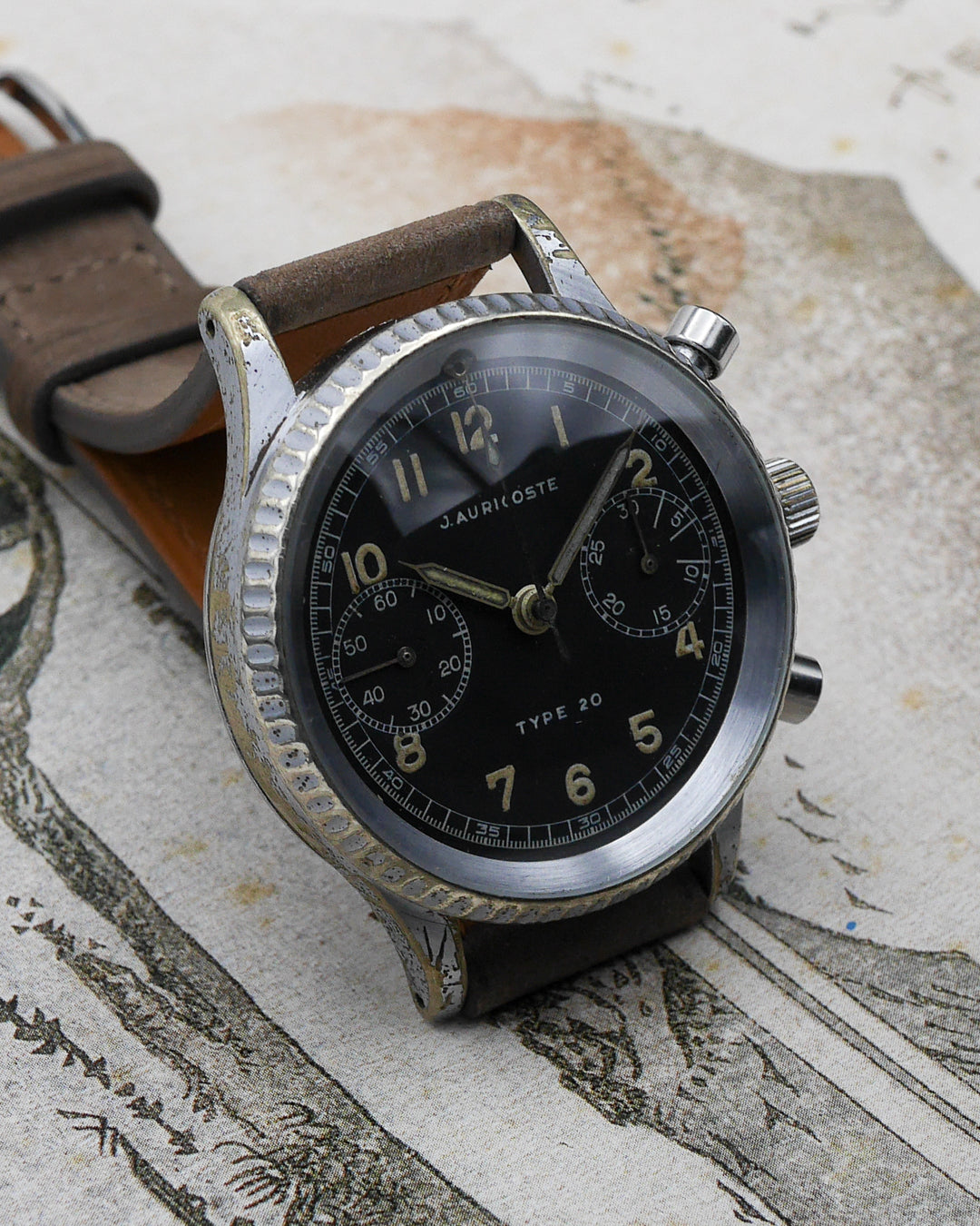 1954 Auricoste Chronographe Type XX flyback
