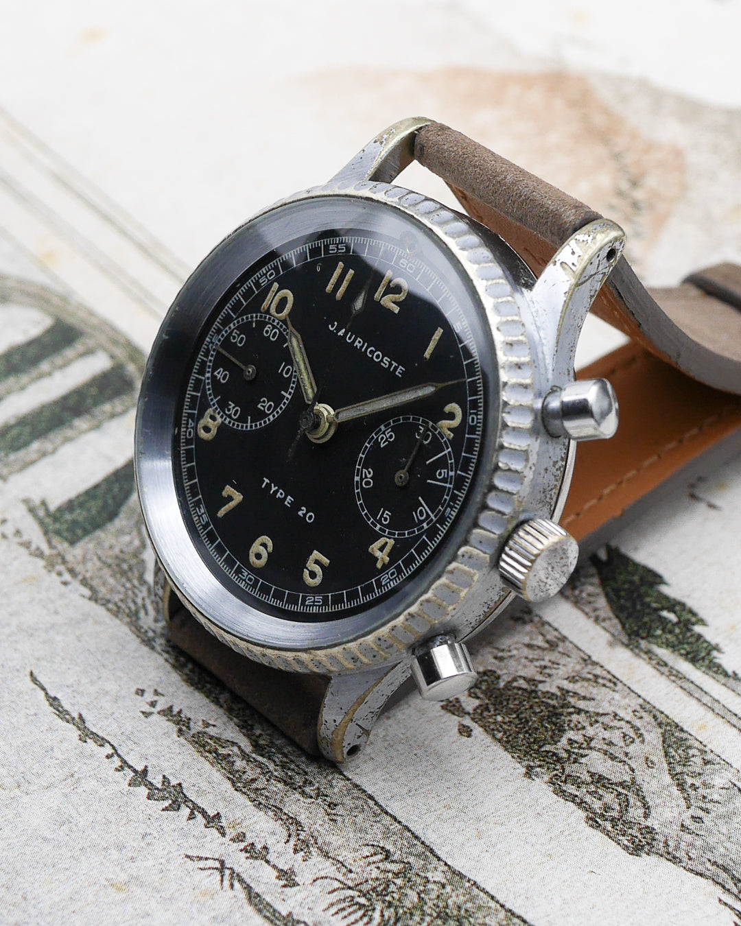 1954 Auricoste Chronographe Type XX flyback