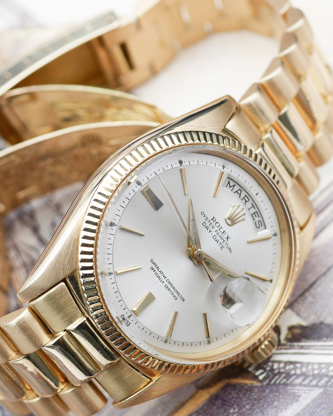1959 Rolex Day-Date ref. 6611 with rare big logo bracelet