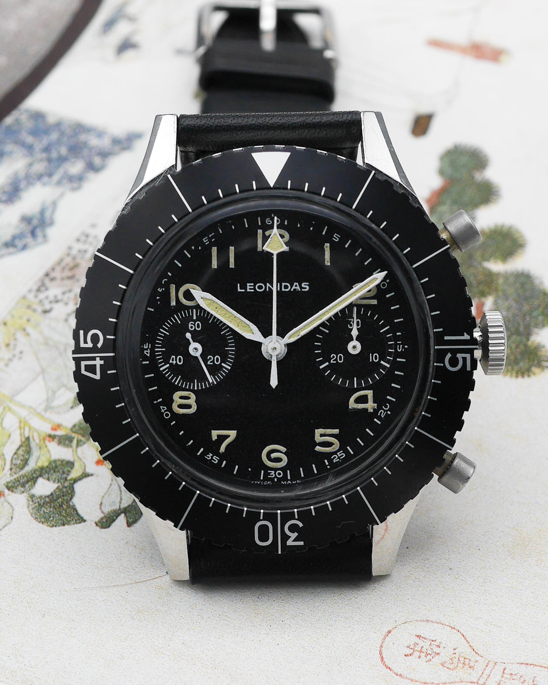 1960s Leonidas Chronographe CP-2 flyback Valjoux 222