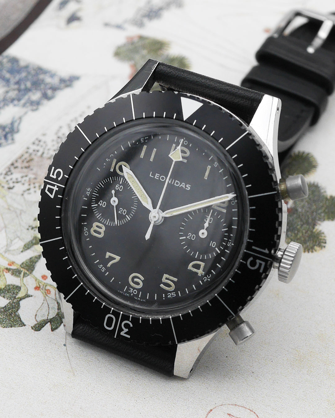 1960s Leonidas Chronographe CP-2 flyback Valjoux 222