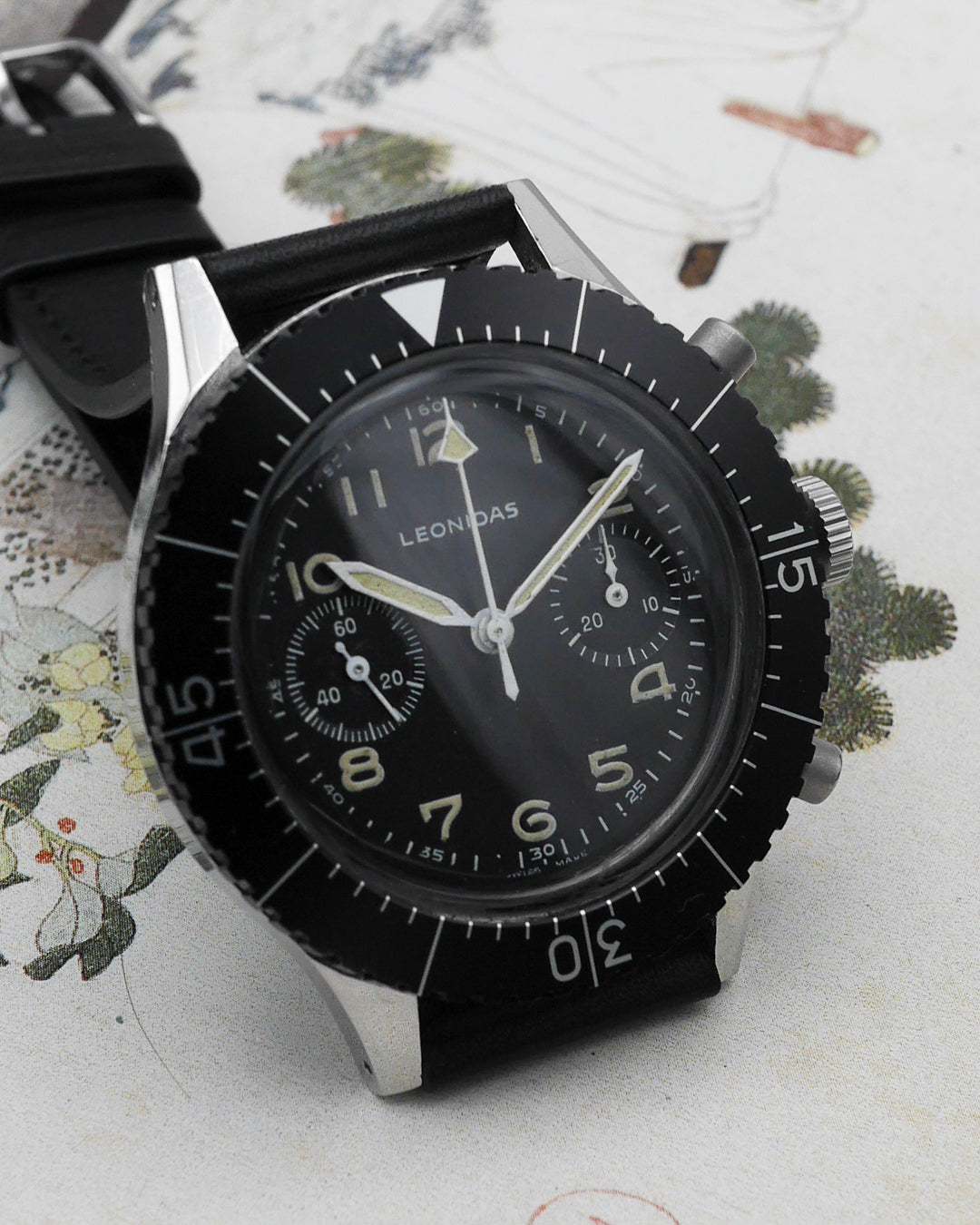 1960s Leonidas Chronographe CP-2 flyback Valjoux 222