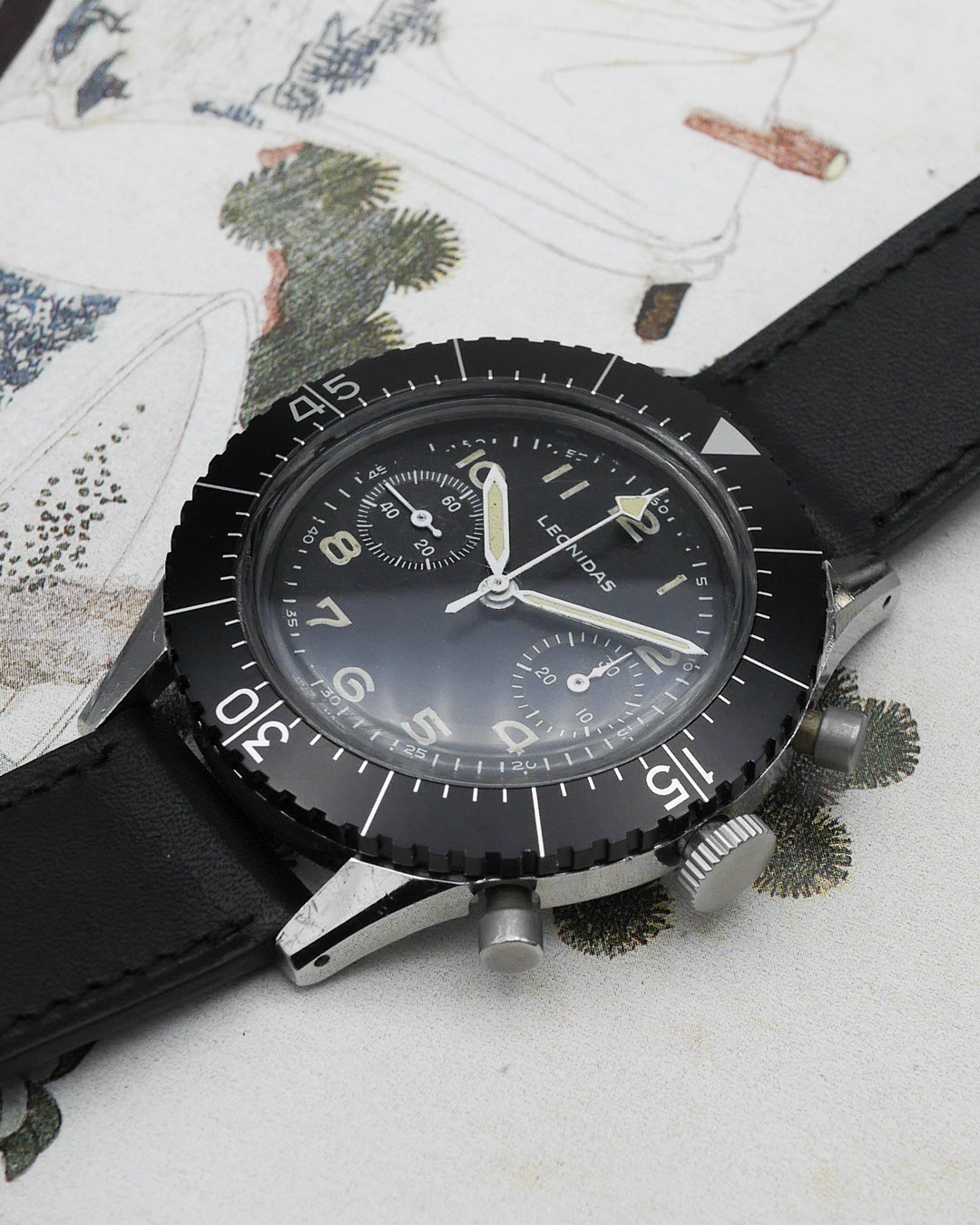 1960s Leonidas Chronographe CP-2 flyback Valjoux 222