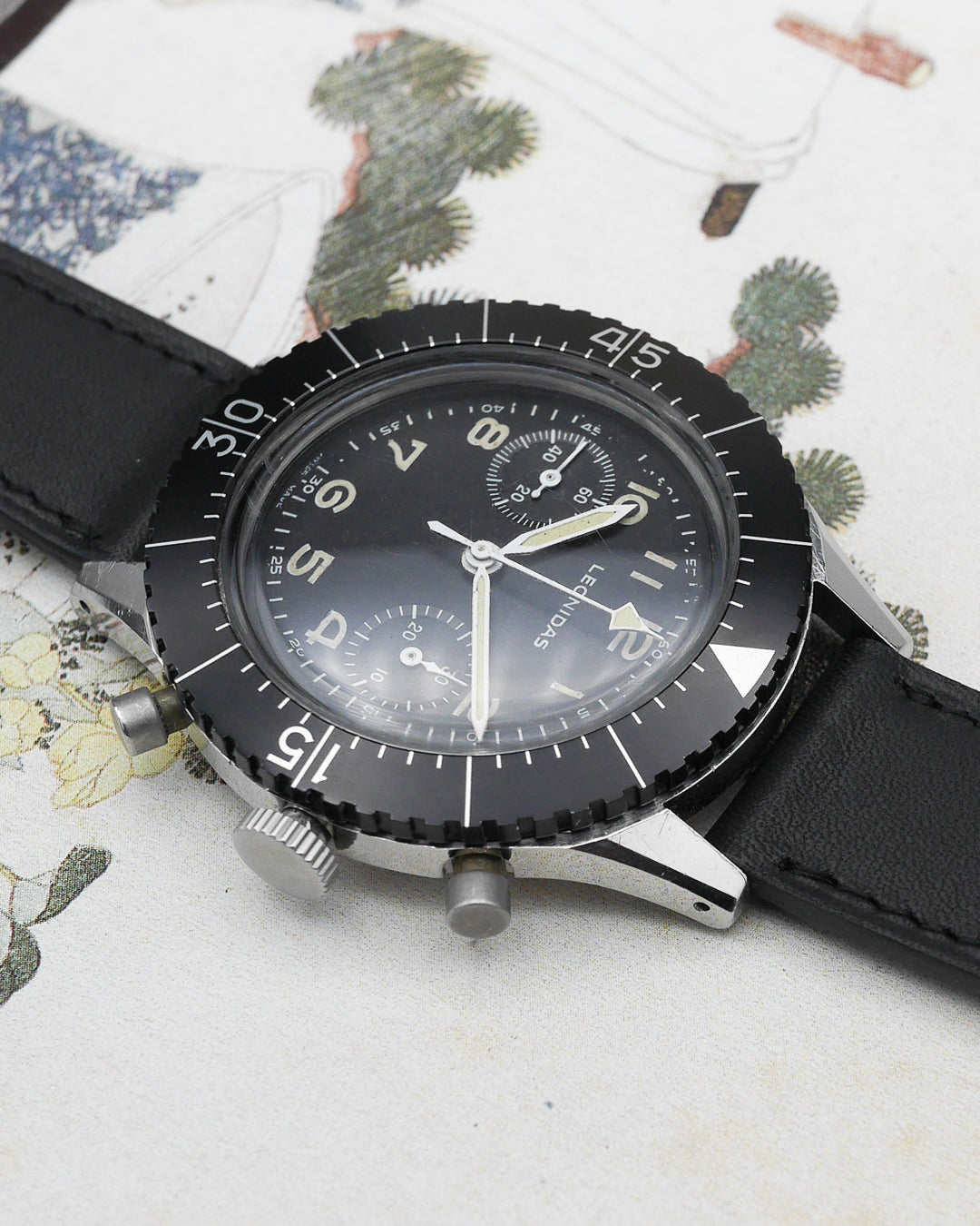 1960s Leonidas Chronographe CP-2 flyback Valjoux 222