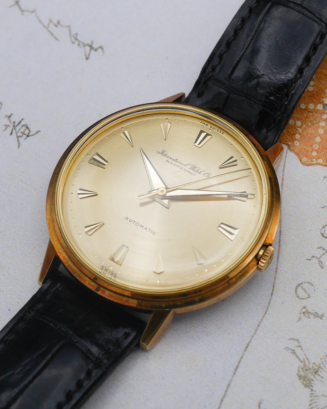 1960s IWC Automatic dress watch in solid 18kt yellow gold