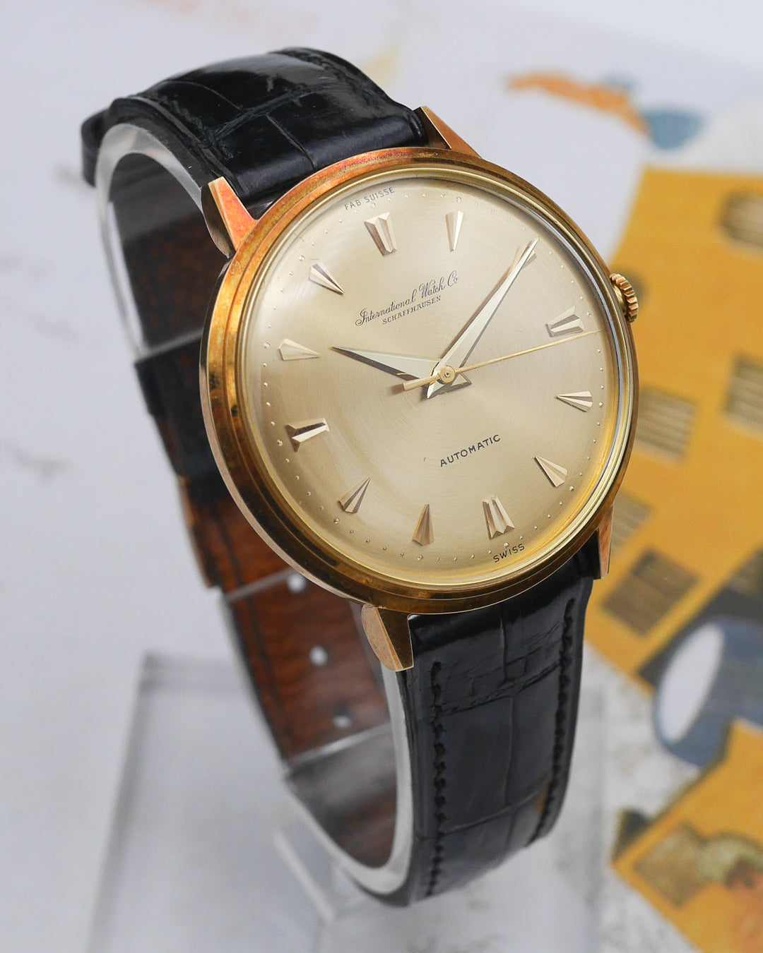 1960s IWC Automatic dress watch in solid 18kt yellow gold