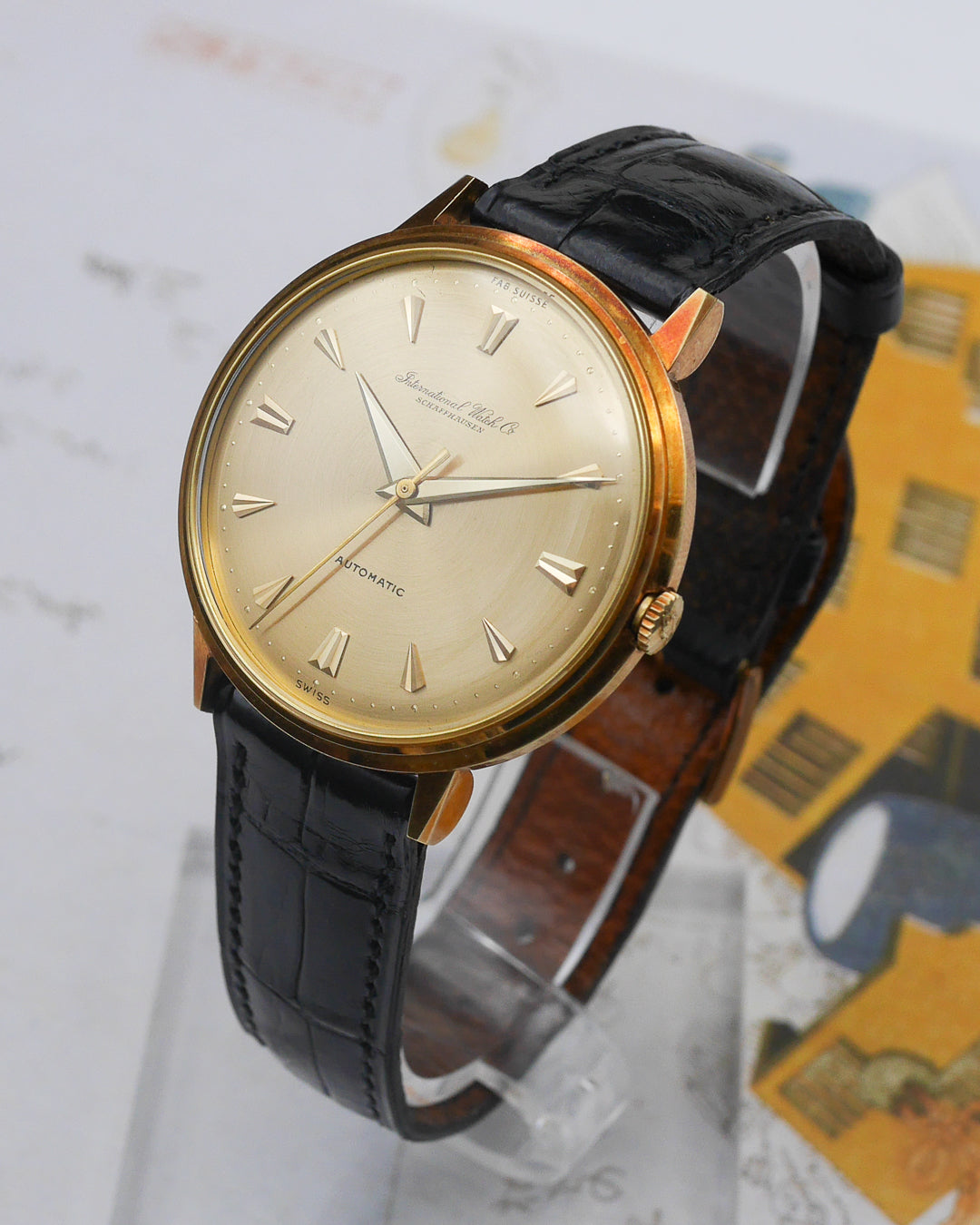 1960s IWC Automatic dress watch in solid 18kt yellow gold