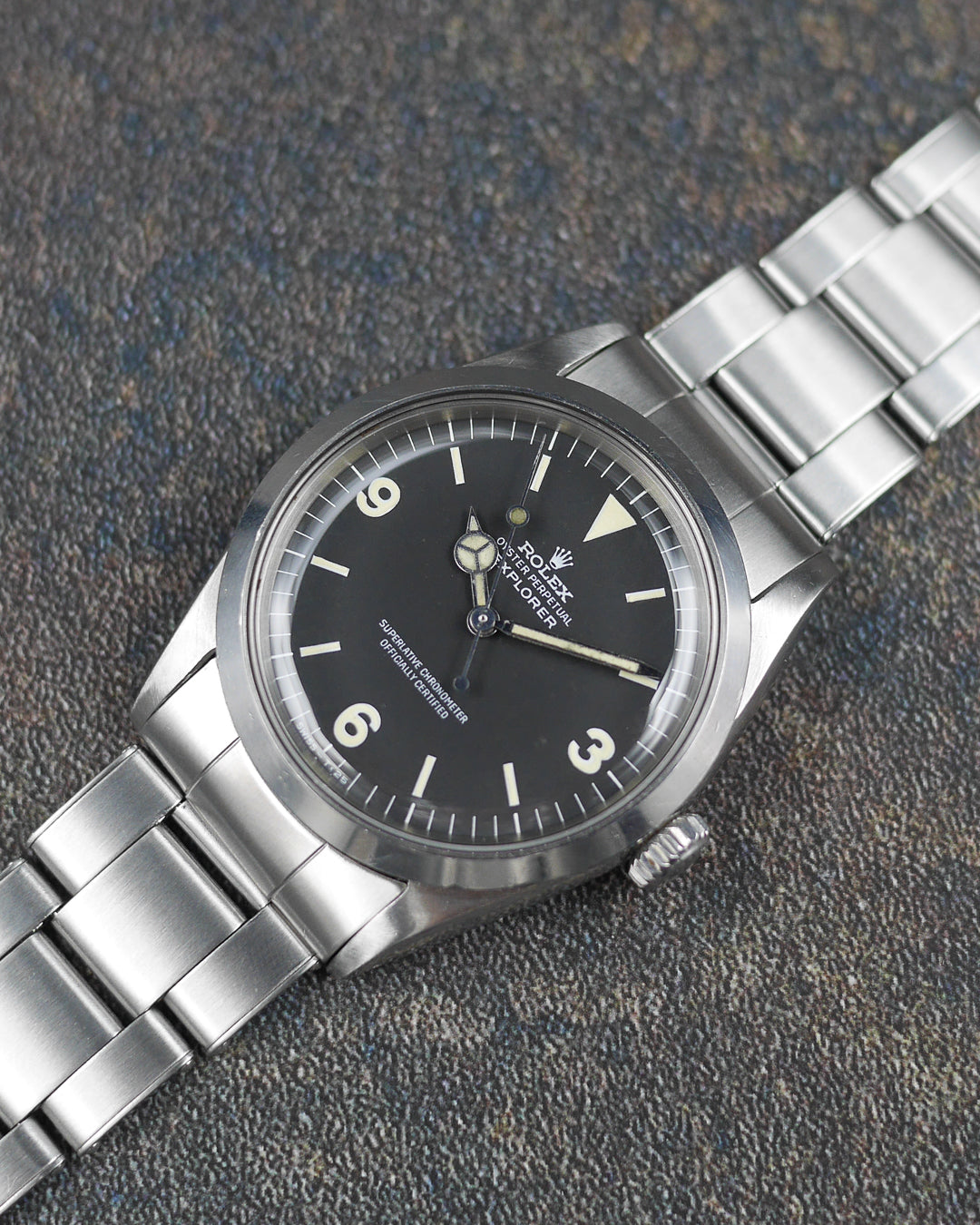 1967 Rolex Explorer ref. 1016 matte mk1 dial "frog foot"