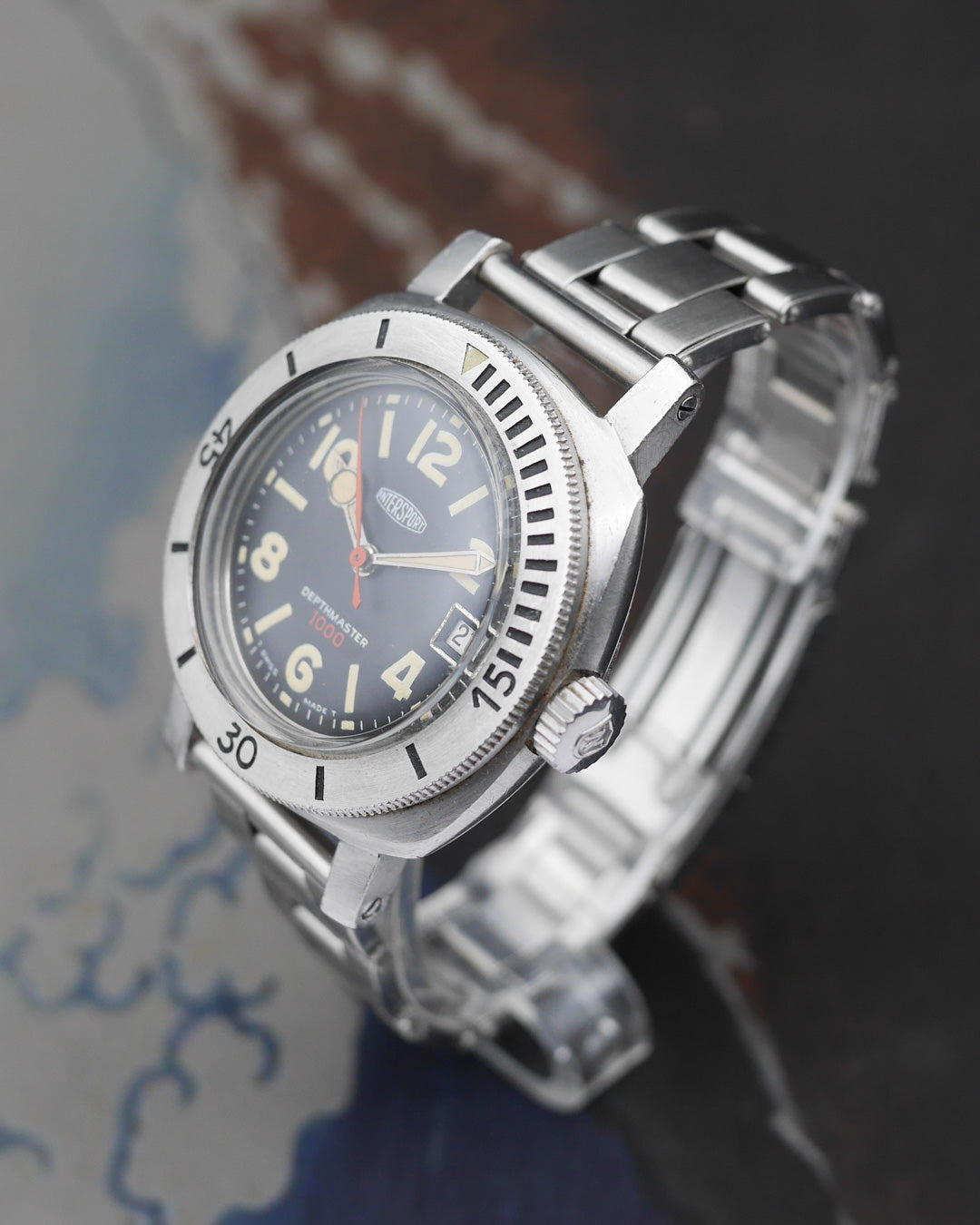 1960s Nivada Depthmaster Baby Panerai signed Intersport