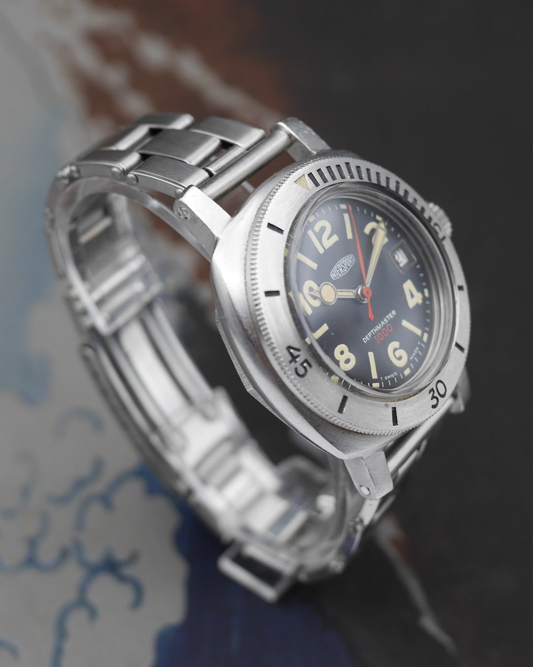 1960s Nivada Depthmaster Baby Panerai signed Intersport