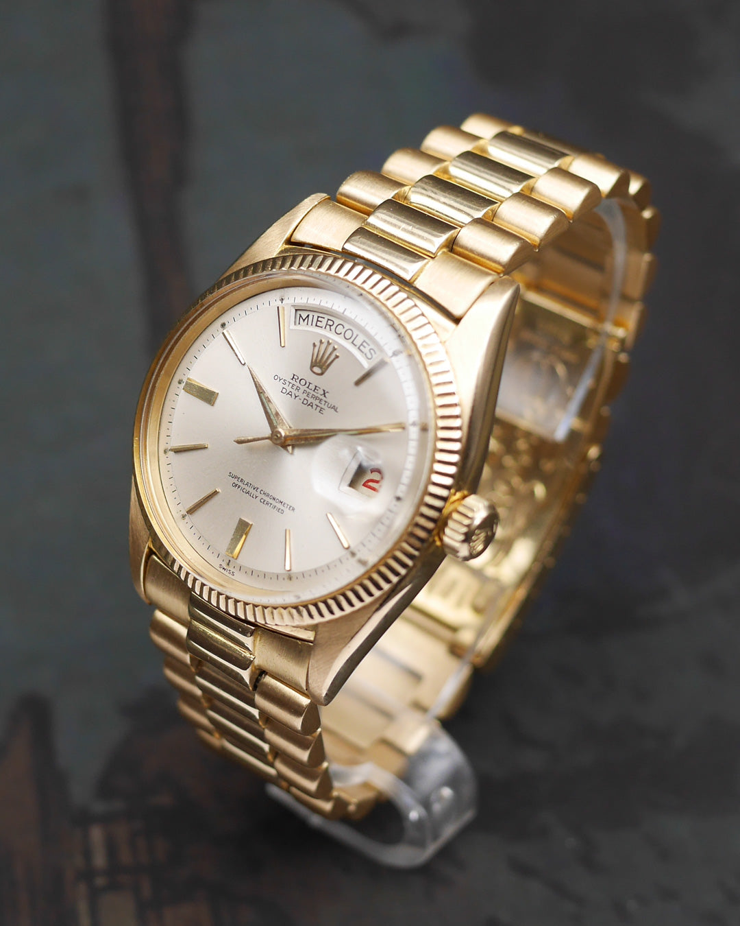 1959 Rolex Day-Date ref. 6611 with rare big logo bracelet