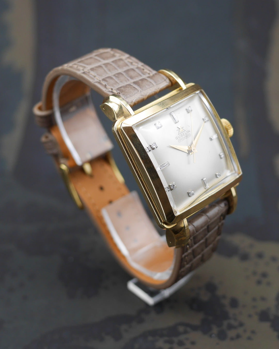 1950s Gubelin Cioccolatone with diamond dial