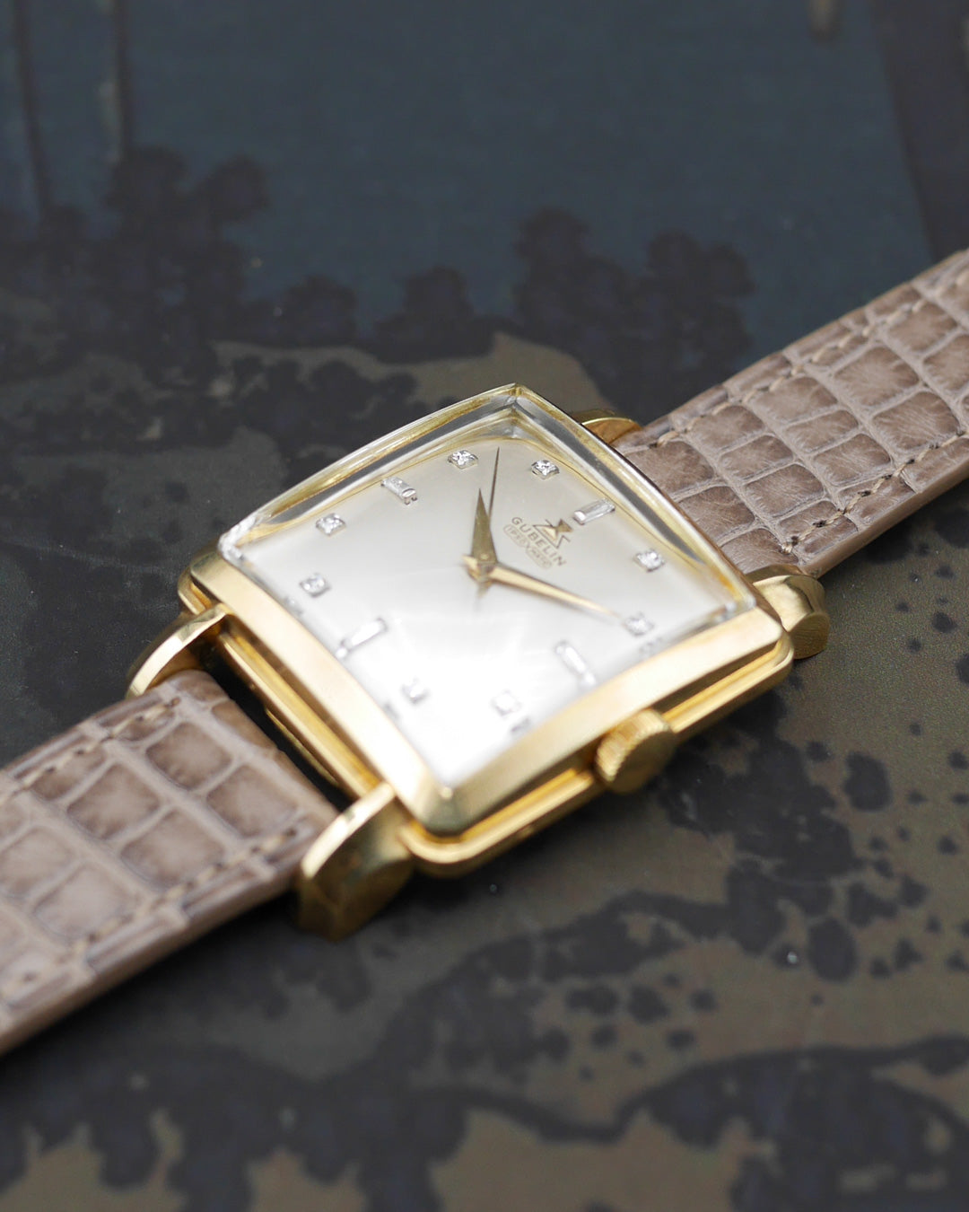 1950s Gubelin Cioccolatone with diamond dial