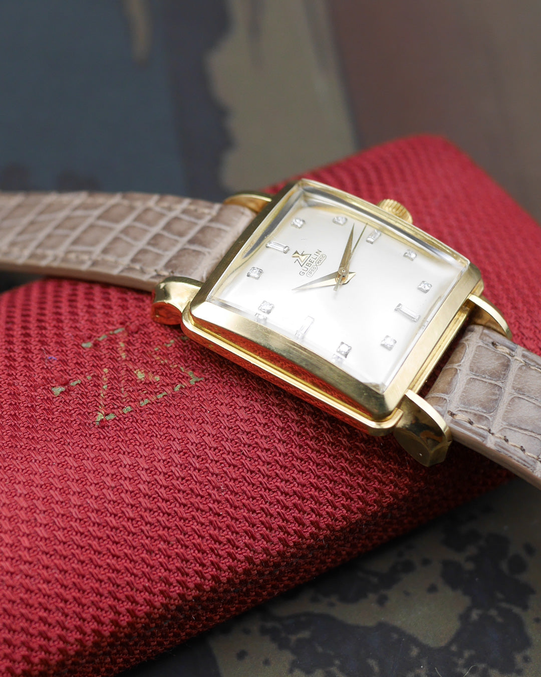1950s Gubelin Cioccolatone with diamond dial