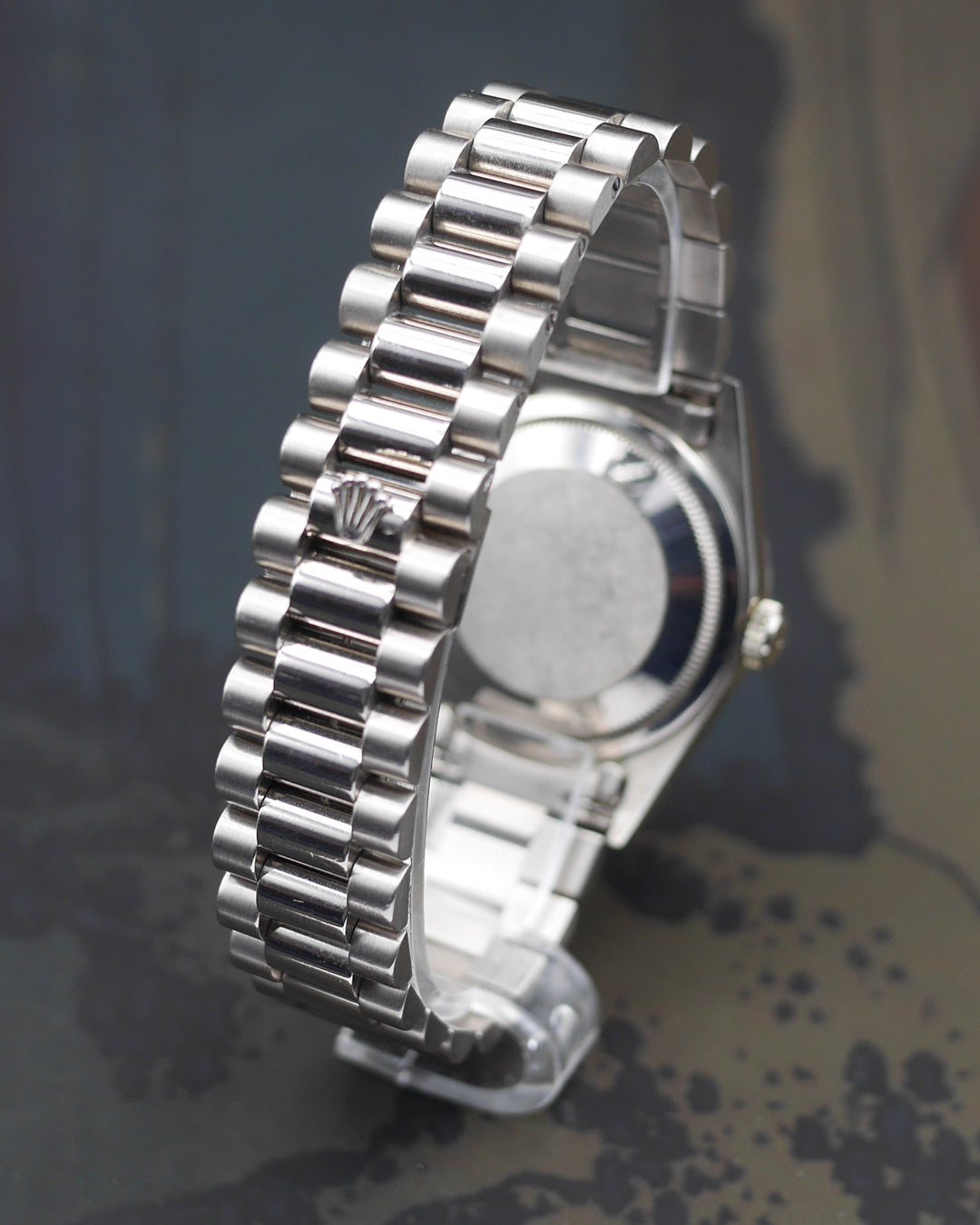 1996 Rolex Day-Date ref. 18239 in white gold with diamond indexes