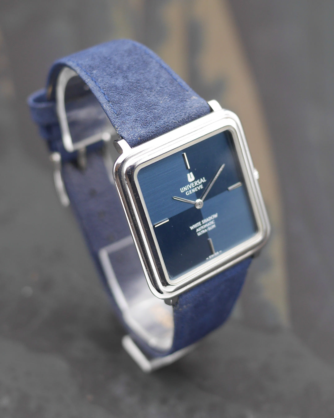 1970s Universal Geneve White Shadow Automatic Ultra Slim MINT