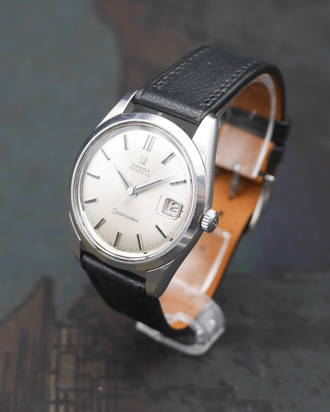 1960s Omega Seamaster 166.010 dial with onyx markers