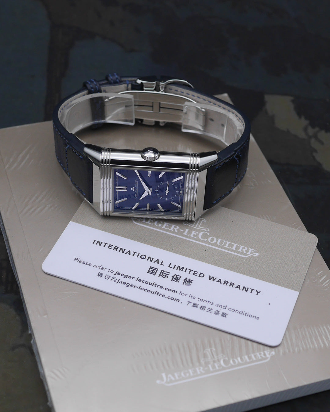 2022 Jaeger-Lecoultre Reverso Tribute ref. Q3988482 blue & white dial - Full set