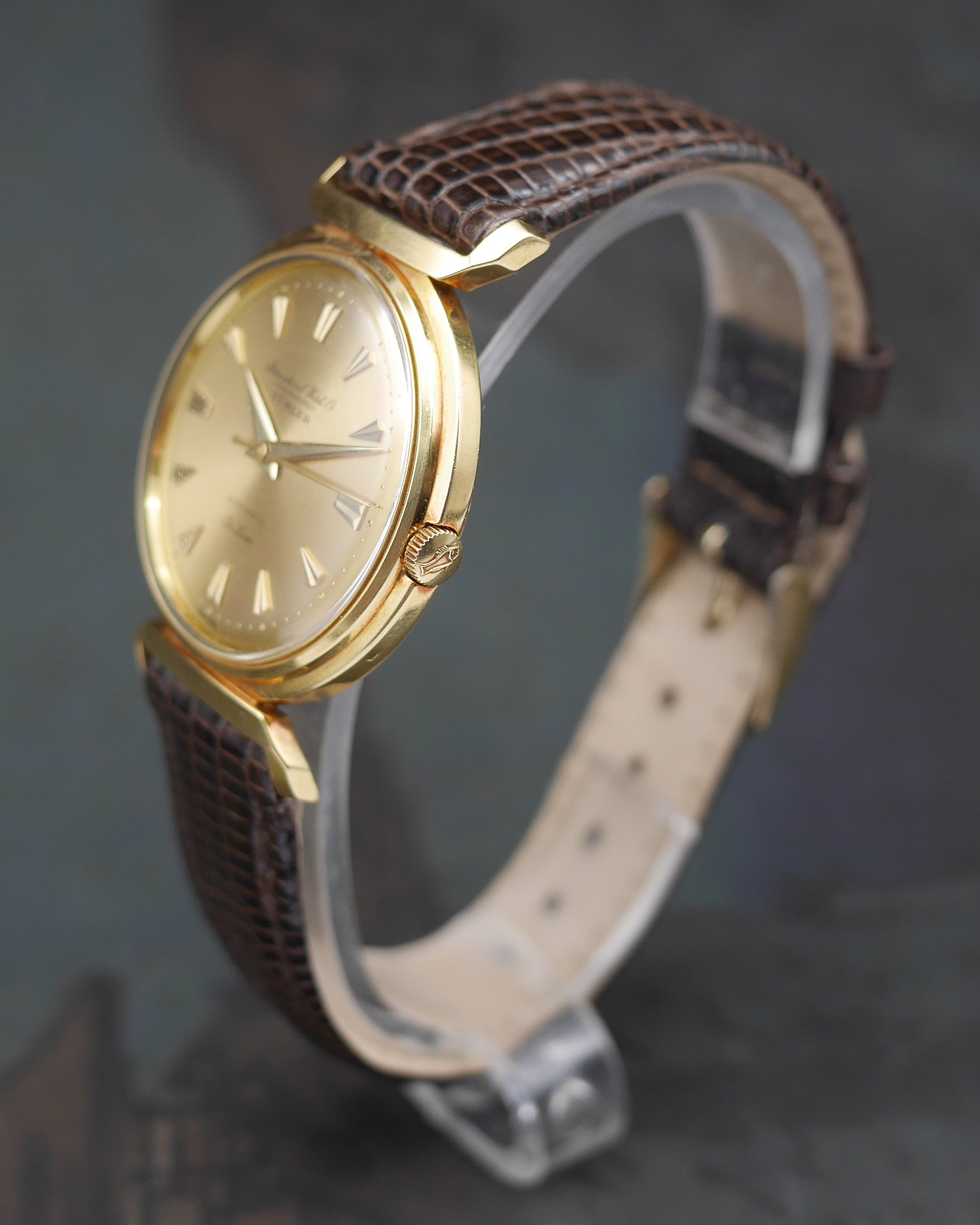 1958 IWC De Luxe "Flying Lugs" double signed Türler with its Certificate