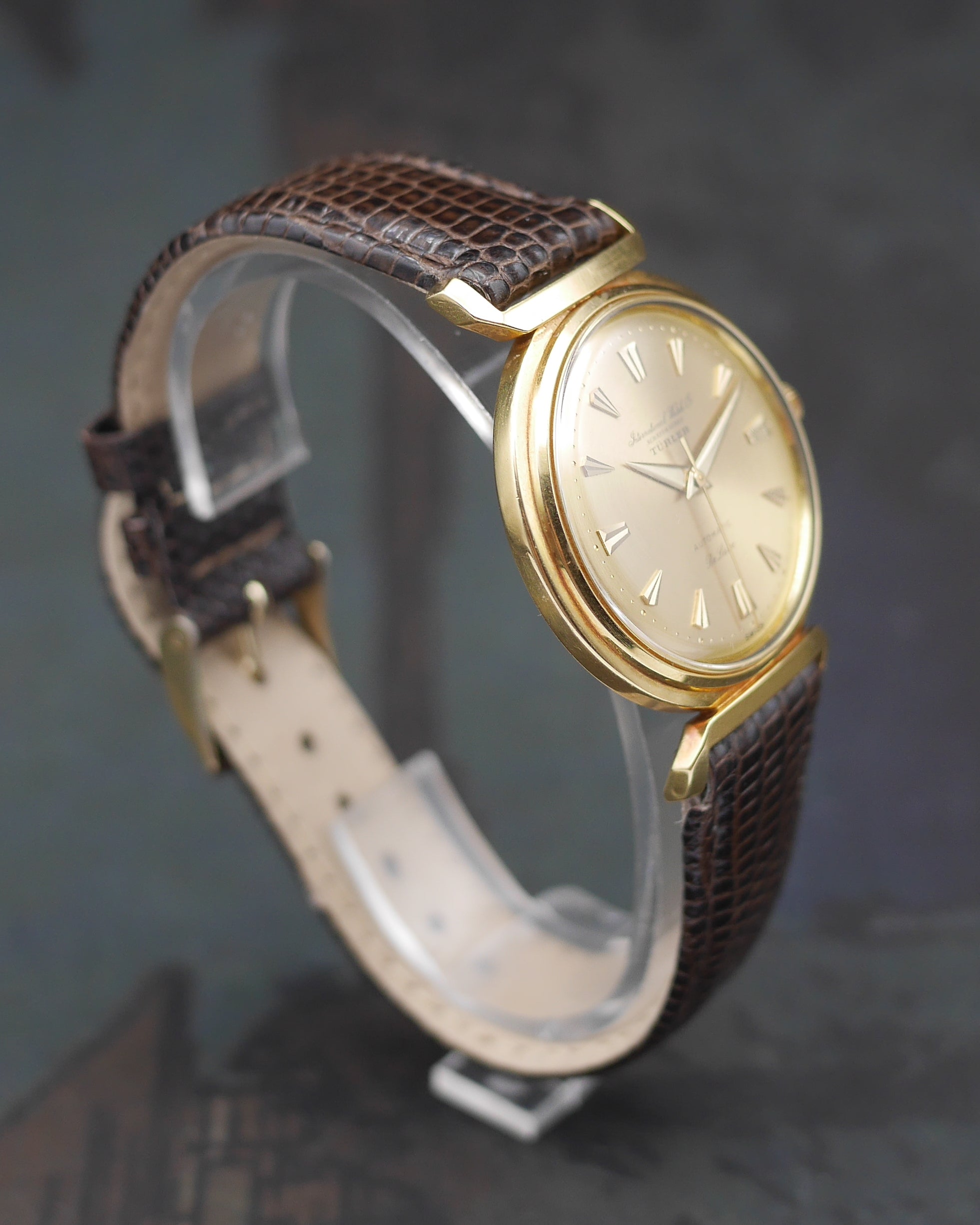 1958 IWC De Luxe "Flying Lugs" double signed Türler with its Certificate