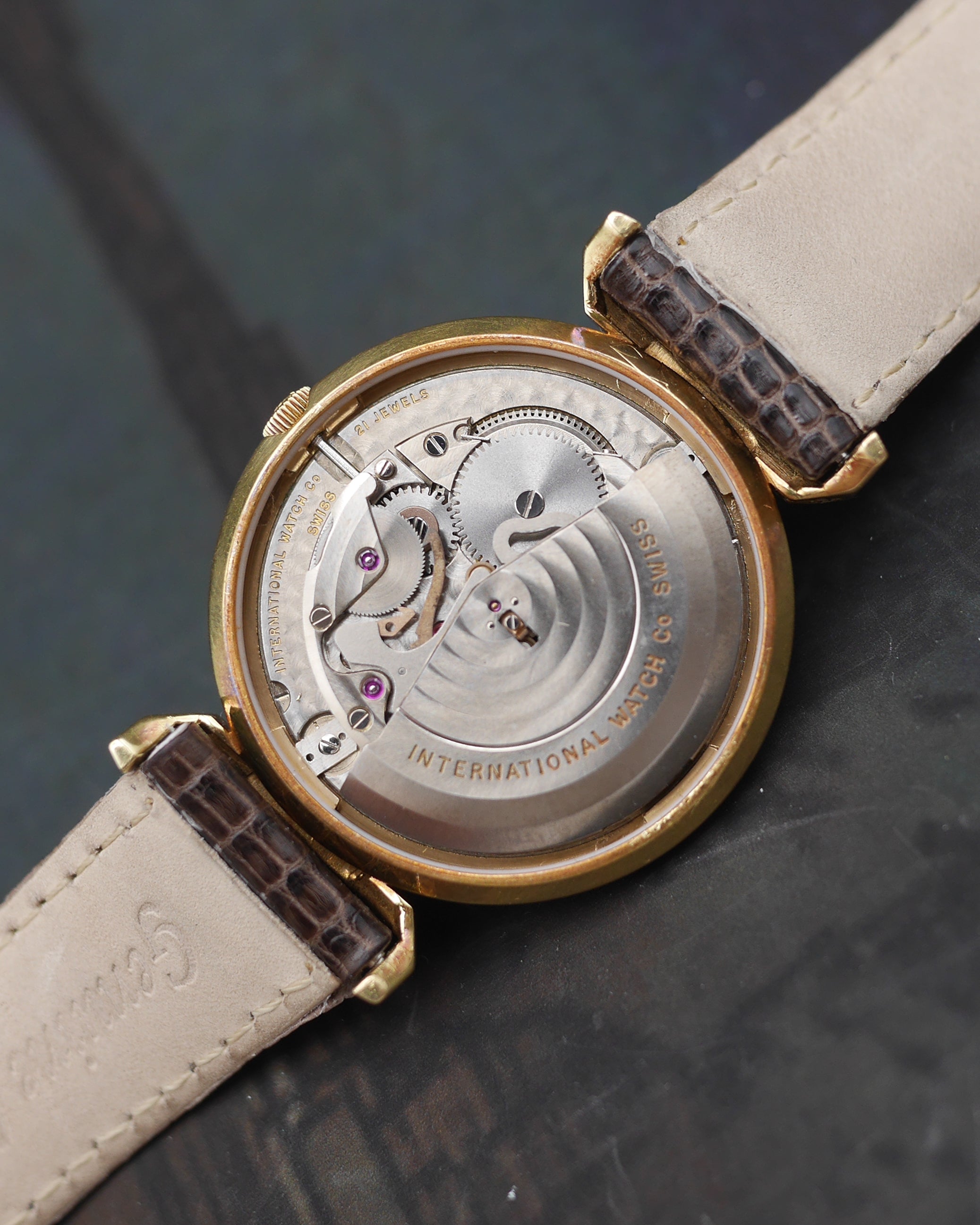 1958 IWC De Luxe "Flying Lugs" double signed Türler with its Certificate