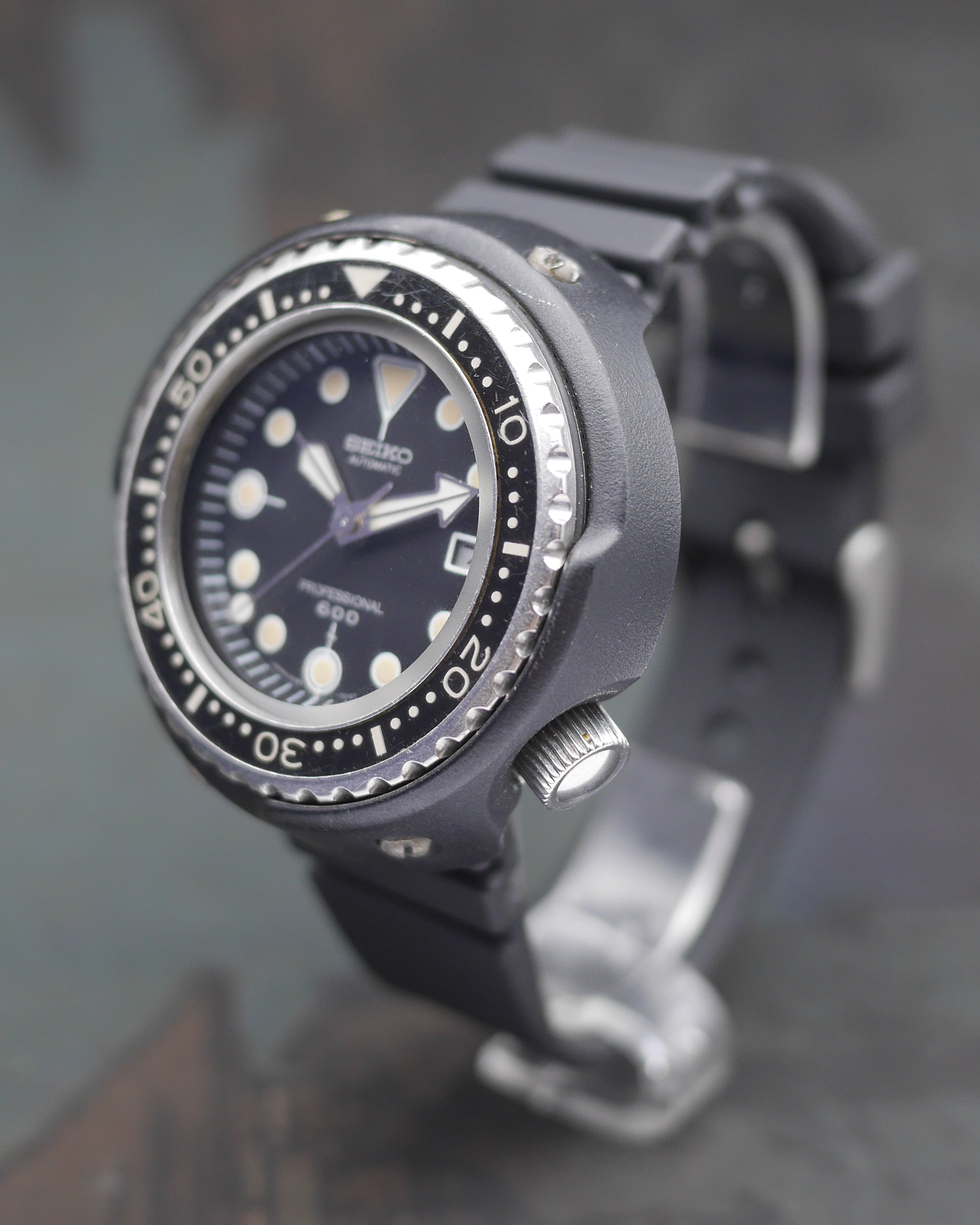 1975s Seiko "Grandfather Tuna" ref.6159-7010 with its original rubber strap
