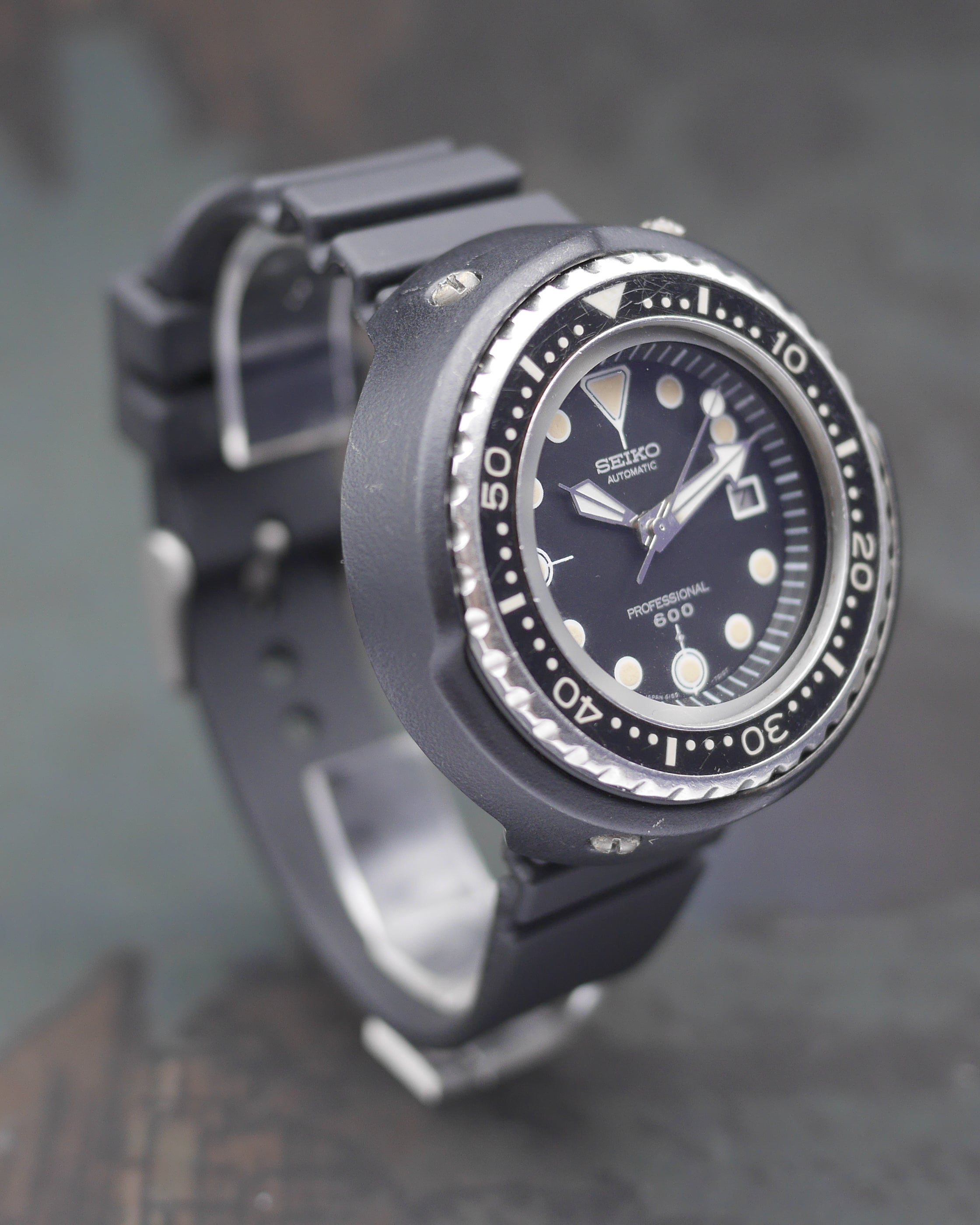 1975s Seiko "Grandfather Tuna" ref.6159-7010 with its original rubber strap