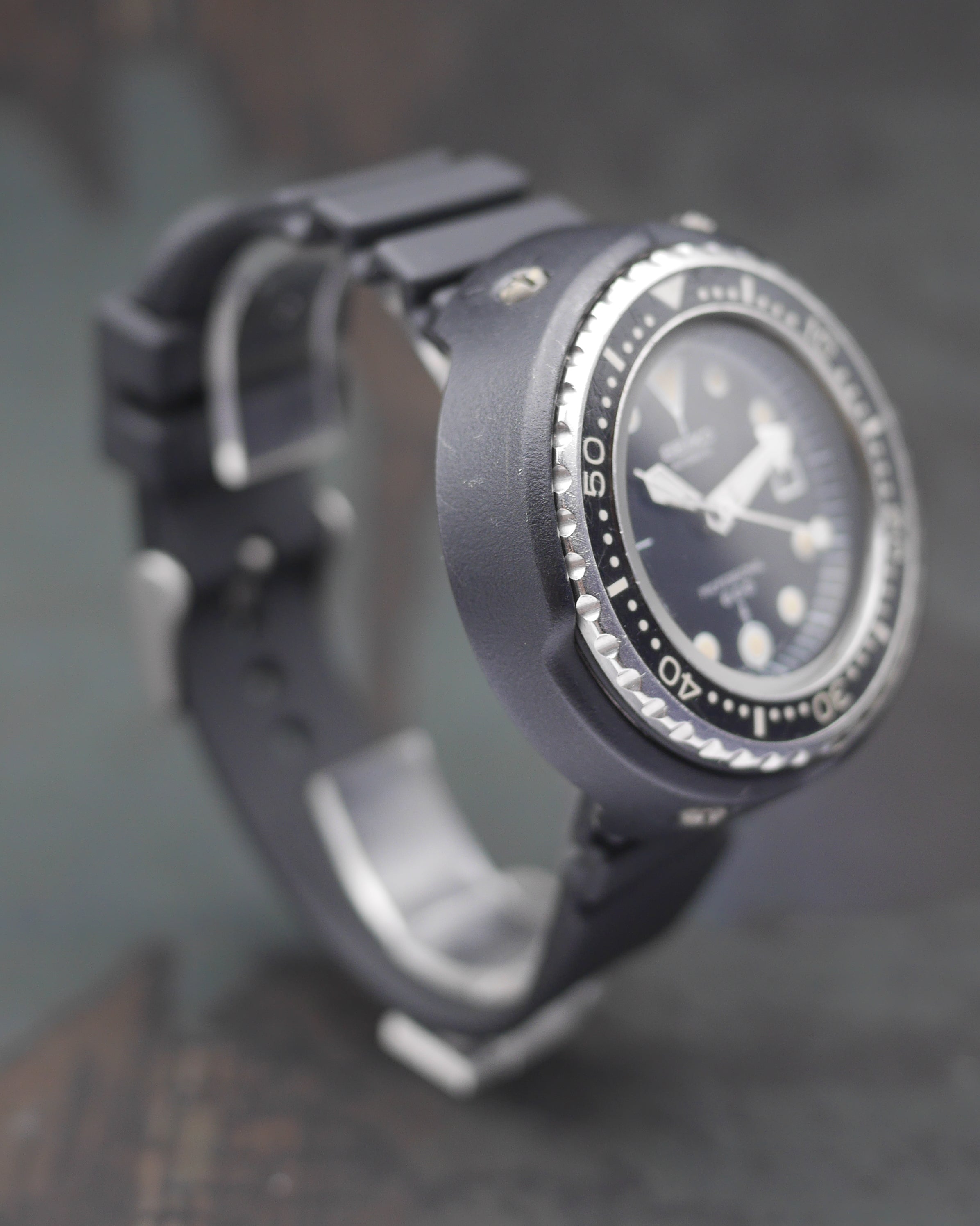 1975s Seiko "Grandfather Tuna" ref.6159-7010 with its original rubber strap