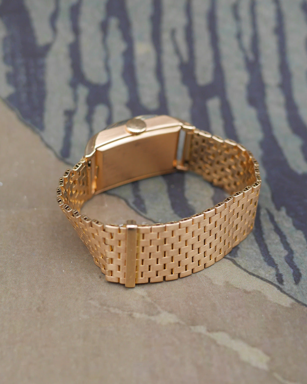 1943 Vacheron Constantin art-deco in red gold with Edmond Jaeger bracelet